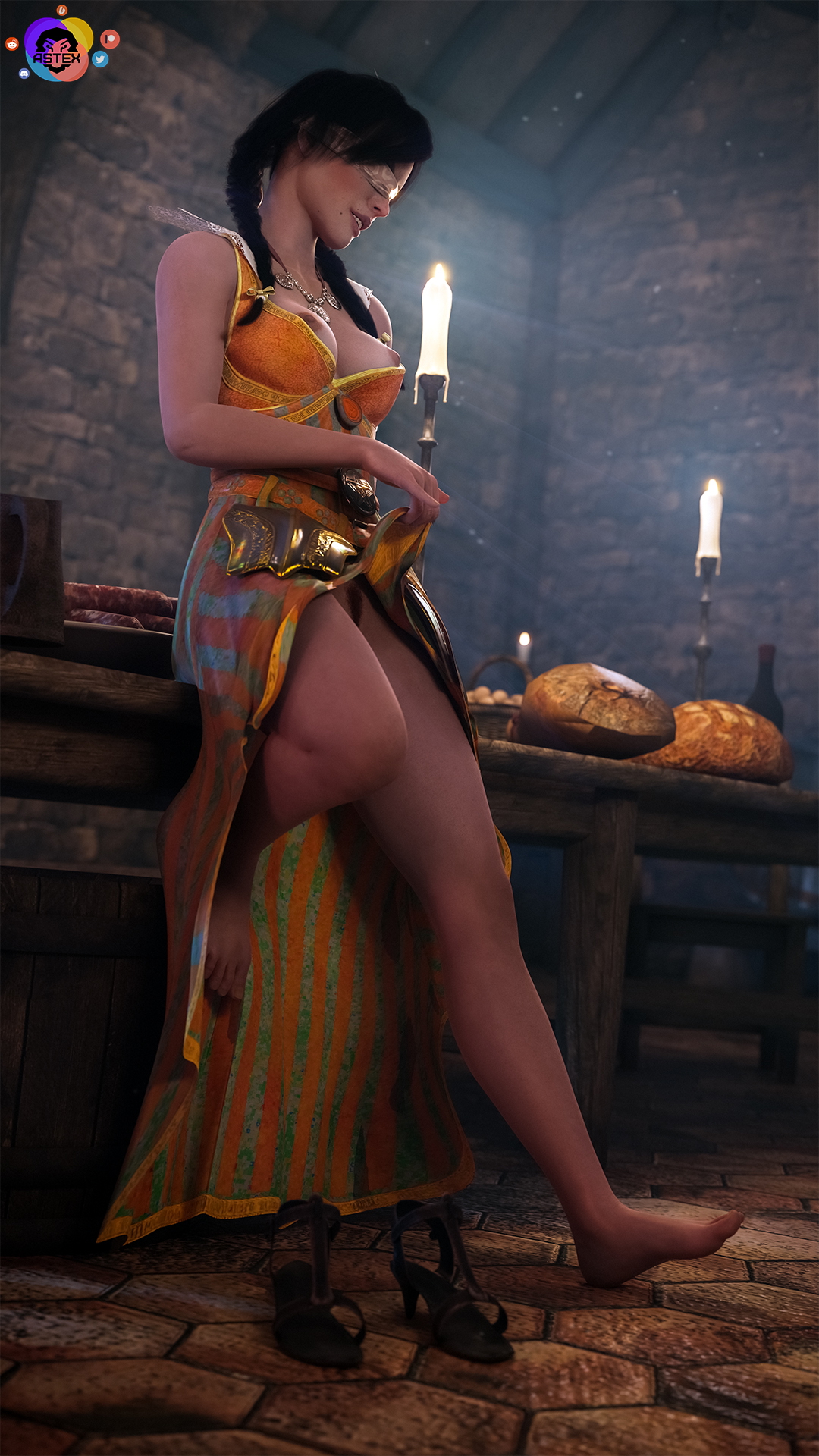 Philippa. Pinup The Witcher Philippa Eilhart Pussy Nipples Pink Nipples Boobs Big boobs Big Tits Tits Ass Cake Sexy Horny Face Horny 3d Porn 2