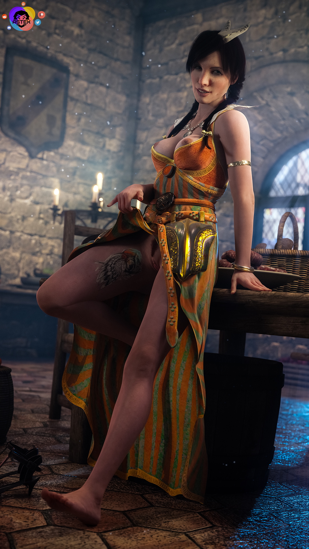 Philippa. Pinup The Witcher Philippa Eilhart Pussy Nipples Pink Nipples Boobs Big boobs Big Tits Tits Ass Cake Sexy Horny Face Horny 3d Porn 3