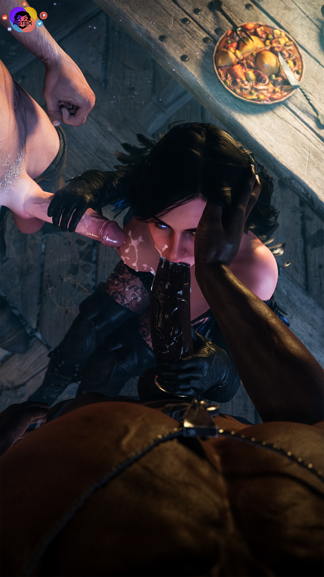 Yennefer. Yummy😋 The Witcher Yennefer di Vengerberg Big Dick Dick Oral Sex Oral Cumshot Nipples Pink Nipples Boobs Big boobs Big Tits Tits Ass Cake Sexy Horny Face Horny 3d Porn 3