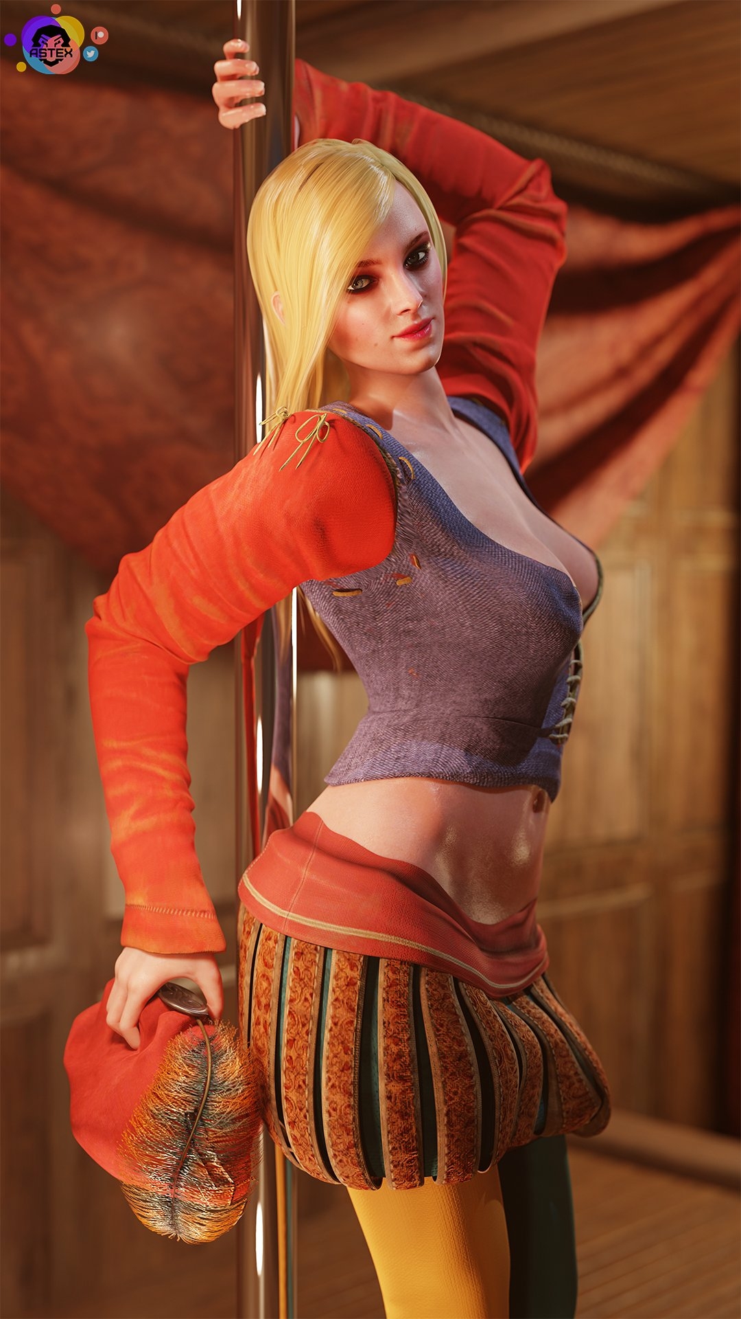Priscilla. Striptease💃 The Witcher Priscilla Boobs Big boobs Big Tits Tits Ass Cake Sexy Horny Face Horny 3d Porn 4
