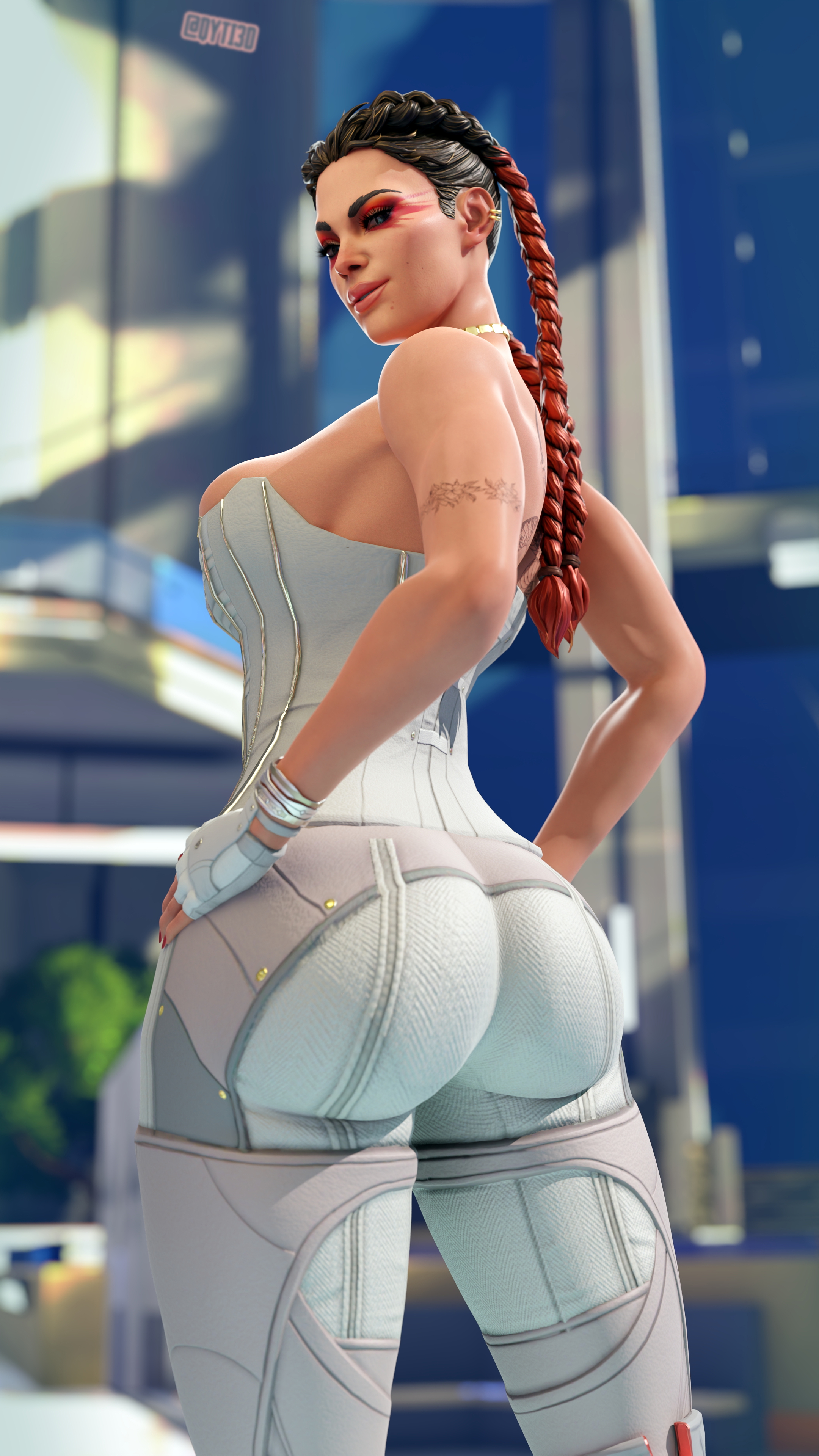 Lobutt Apex Legends Loba Butt Big Ass Ass Pinup Looking At Viewer