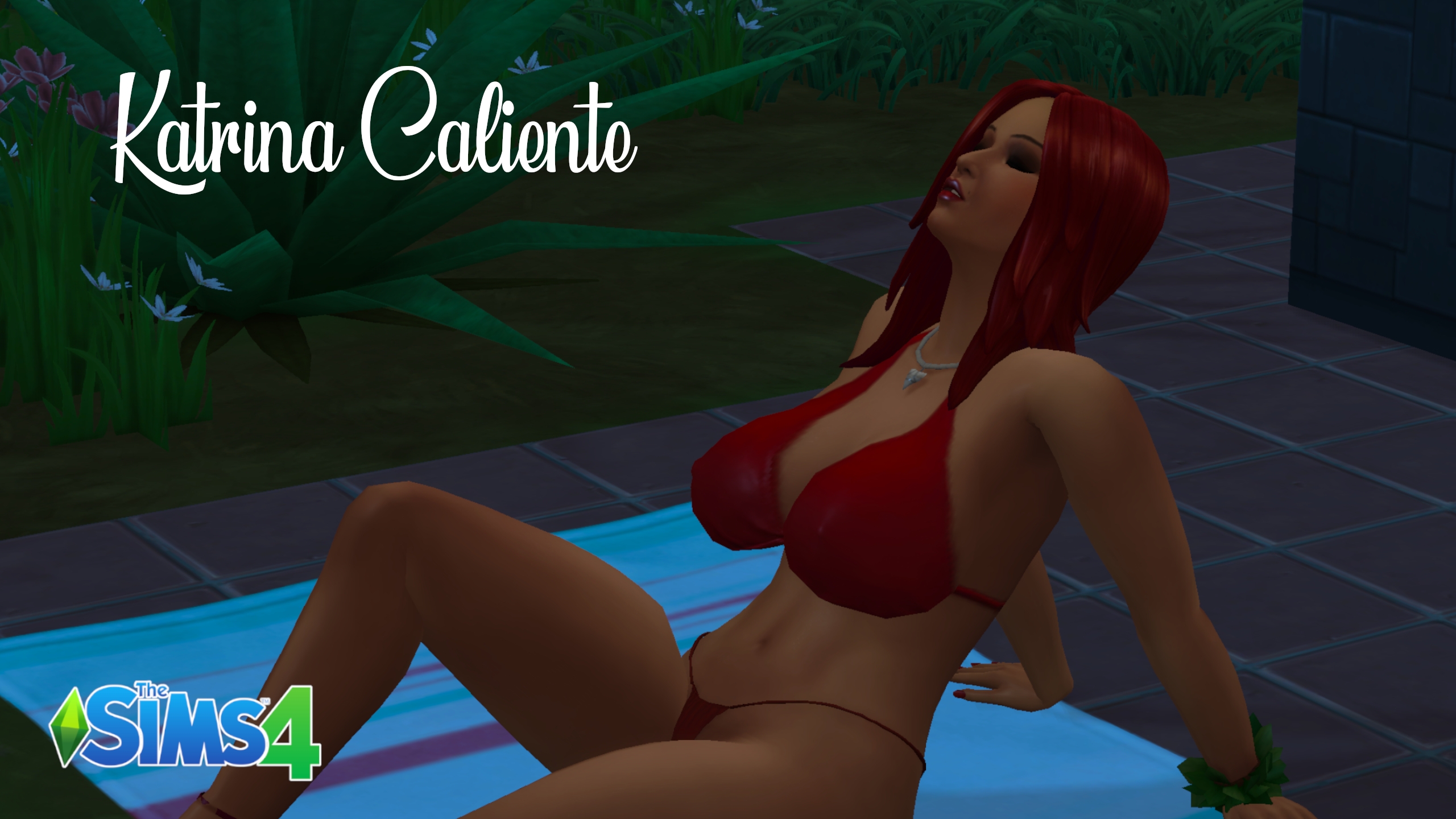 Sexy Katrina Caliente Wallpapers The Sims 4 Katrina Caliente Pole Dance Big Tits Big Ass Thong Sexy Bikini Thick Thighs Curvy Sexy Redhead 3