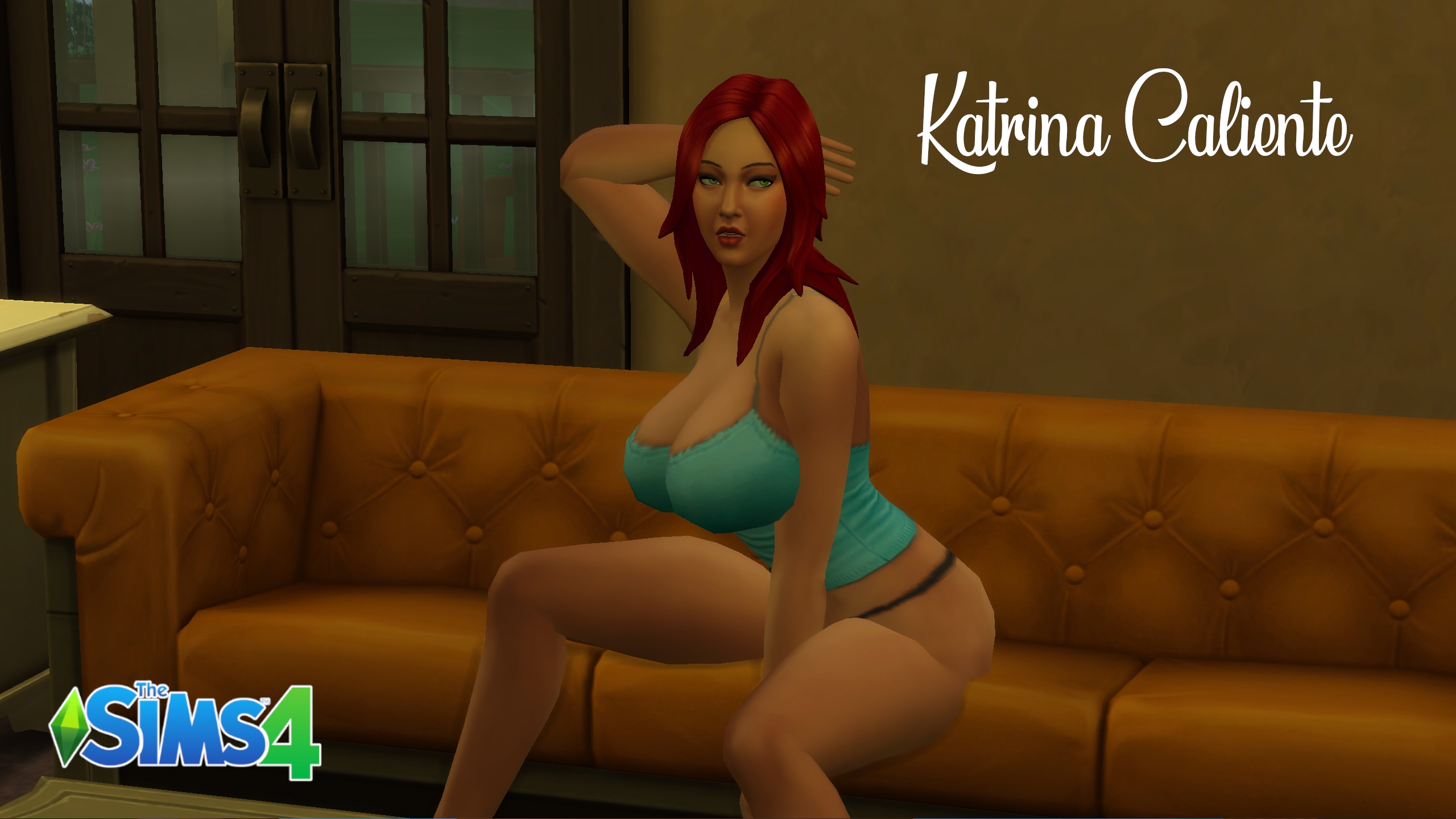 Sexy Katrina Caliente Wallpapers The Sims 4 Katrina Caliente Pole Dance Big Tits Big Ass Thong Sexy Bikini Thick Thighs Curvy Sexy Redhead 5