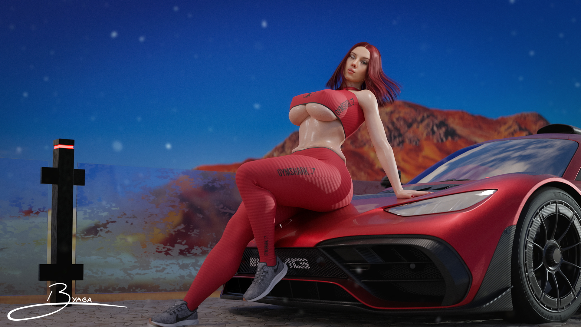 Gymshark model Black Widow Marvel 