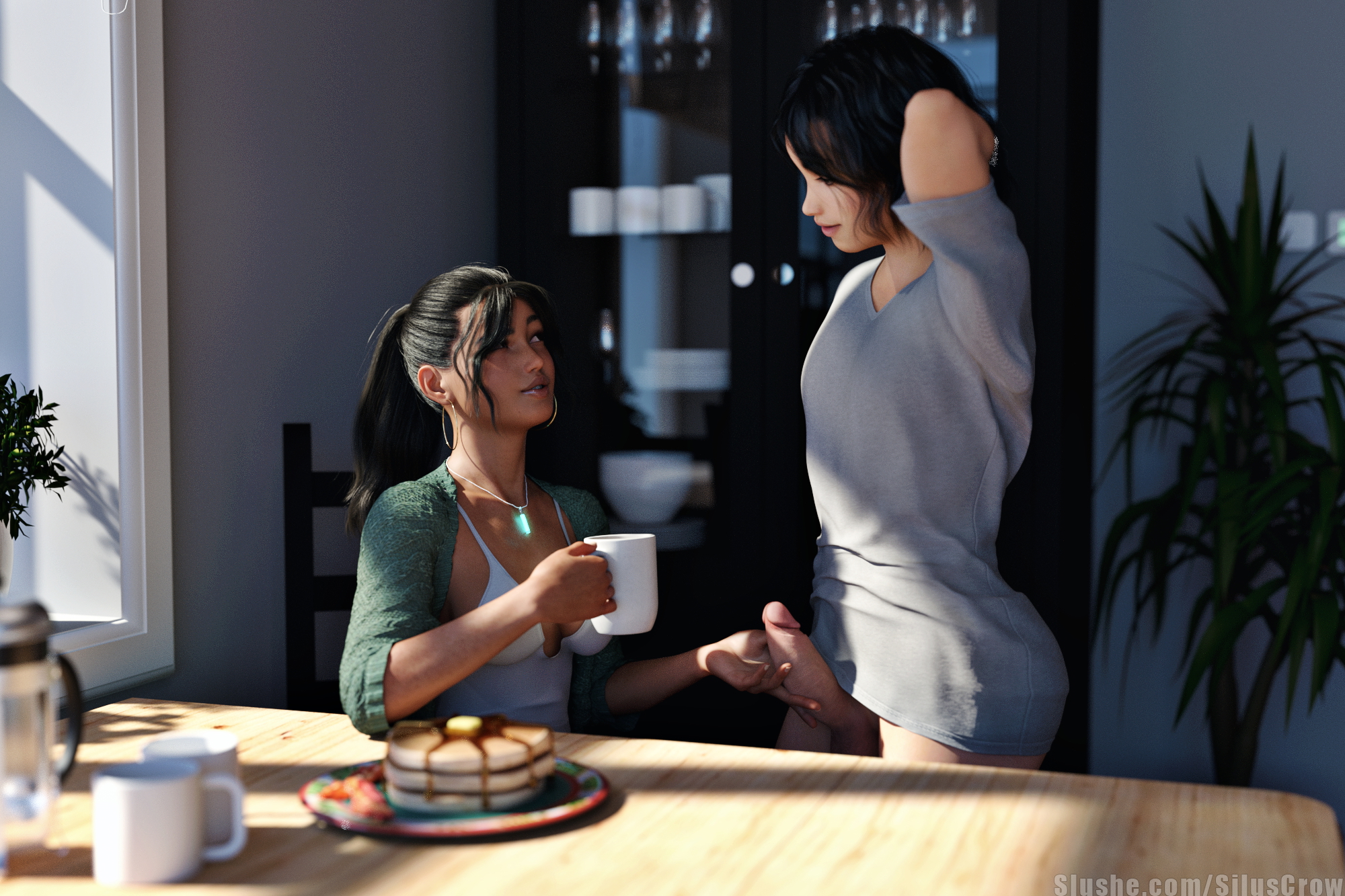 Ash and Sophia - Breakfast Original 3d Girl 3d Porn Latina Asian Table Doggy Style Cowgirl Creampie Cum In Pussy Cum Inside Cum 1boy1girl