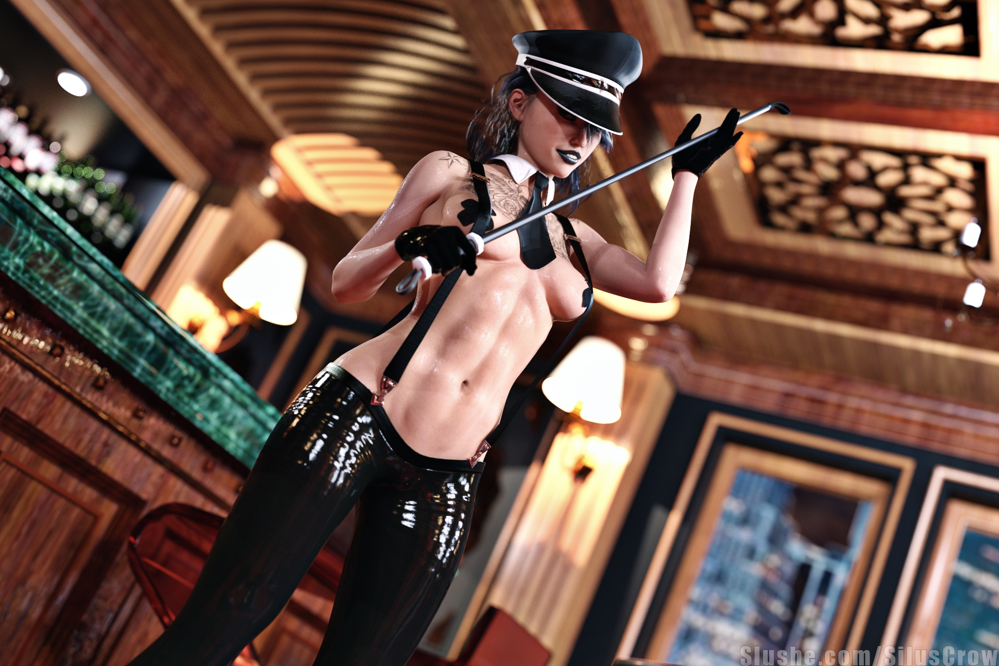 Ingrid - Have you been naughty Original Goth 3d Girl 3d Porn Solo Pinup Topless Tattoo Dominatrix Domination Bdsm Abs
