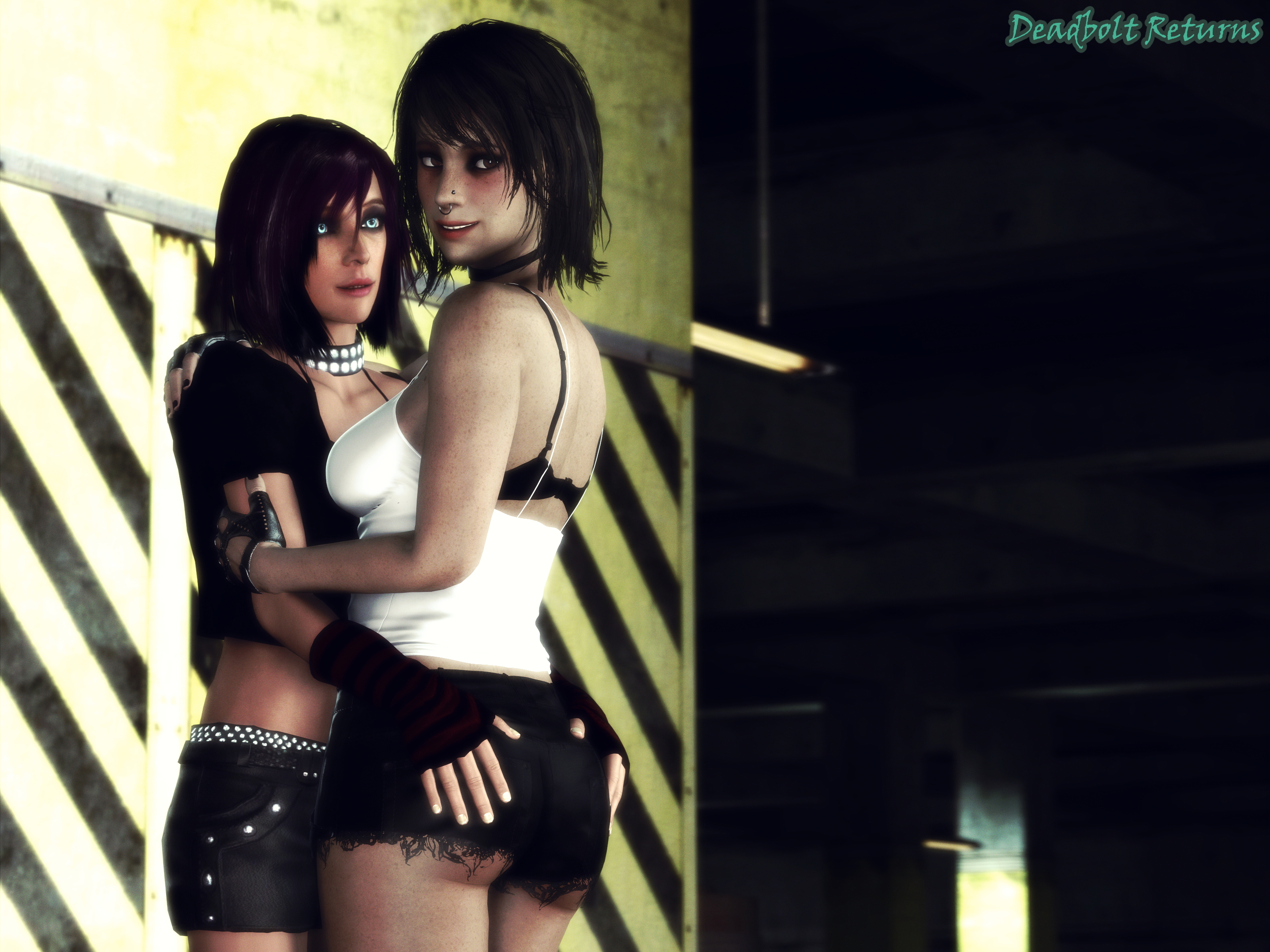 Heather and Annie  Van in Parking Lot Lewd Photoshoot Heather Morrison Annie Grene Original Sextape In Hell Sfm Source Filmmaker 3d Porn 3d Girl 3dnsfw Nsfw Original Character Original Series 2