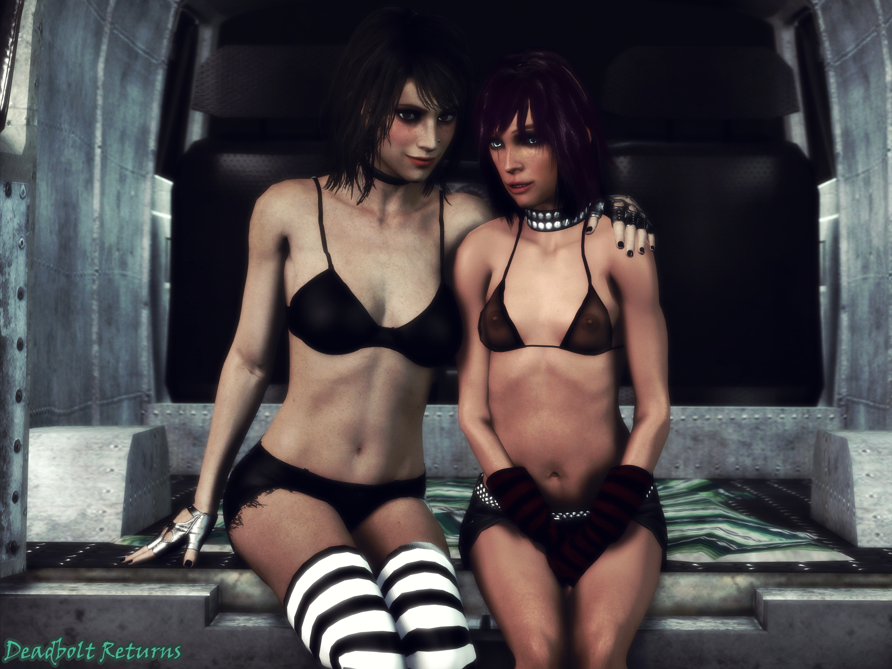 Heather and Annie  Van in Parking Lot Lewd Photoshoot Heather Morrison Annie Grene Original Sextape In Hell Sfm Source Filmmaker 3d Porn 3d Girl 3dnsfw Nsfw Original Character Original Series 5