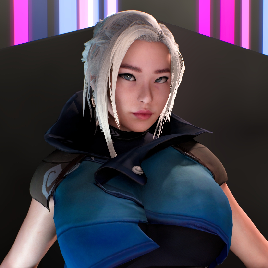 Jett - Pogstyle Valorant (game) Jett Thicc Curvy Model Busty Huge Boobs Huge Ass Rule34 2