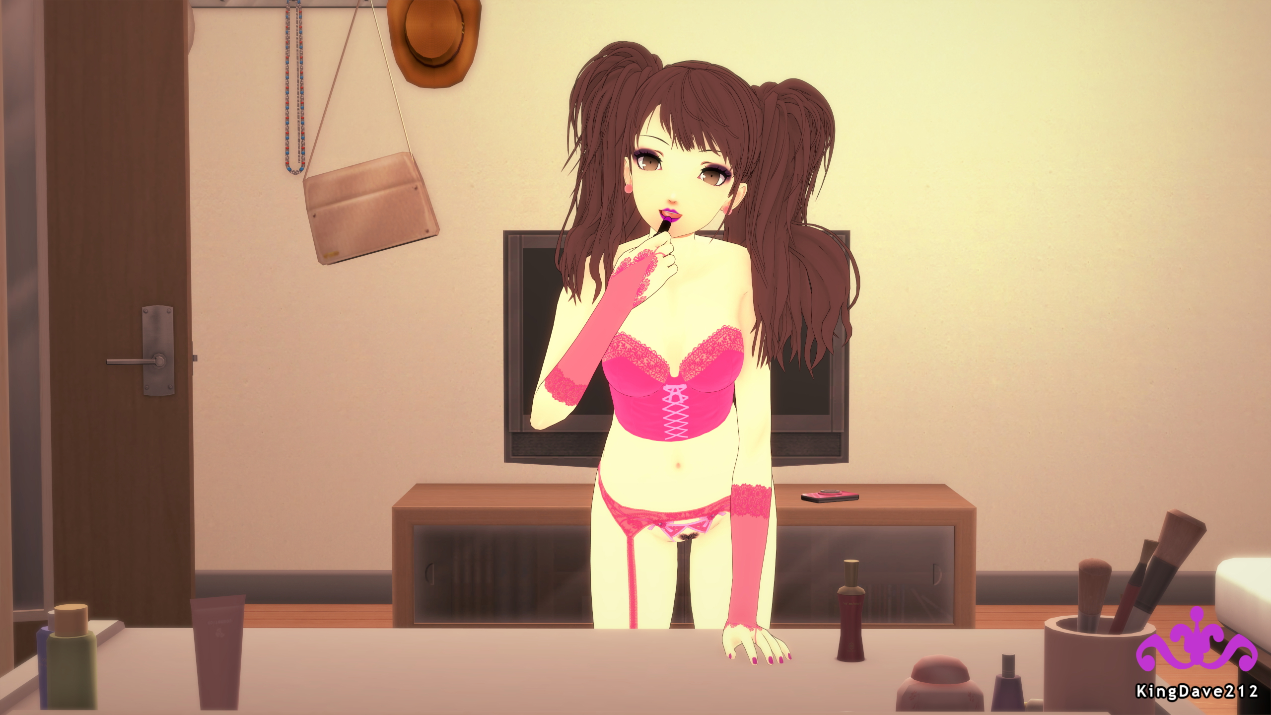 Rise Lipstick Application Persona Persona 4 Rise Kujikawa Lipstick Lingerie 2