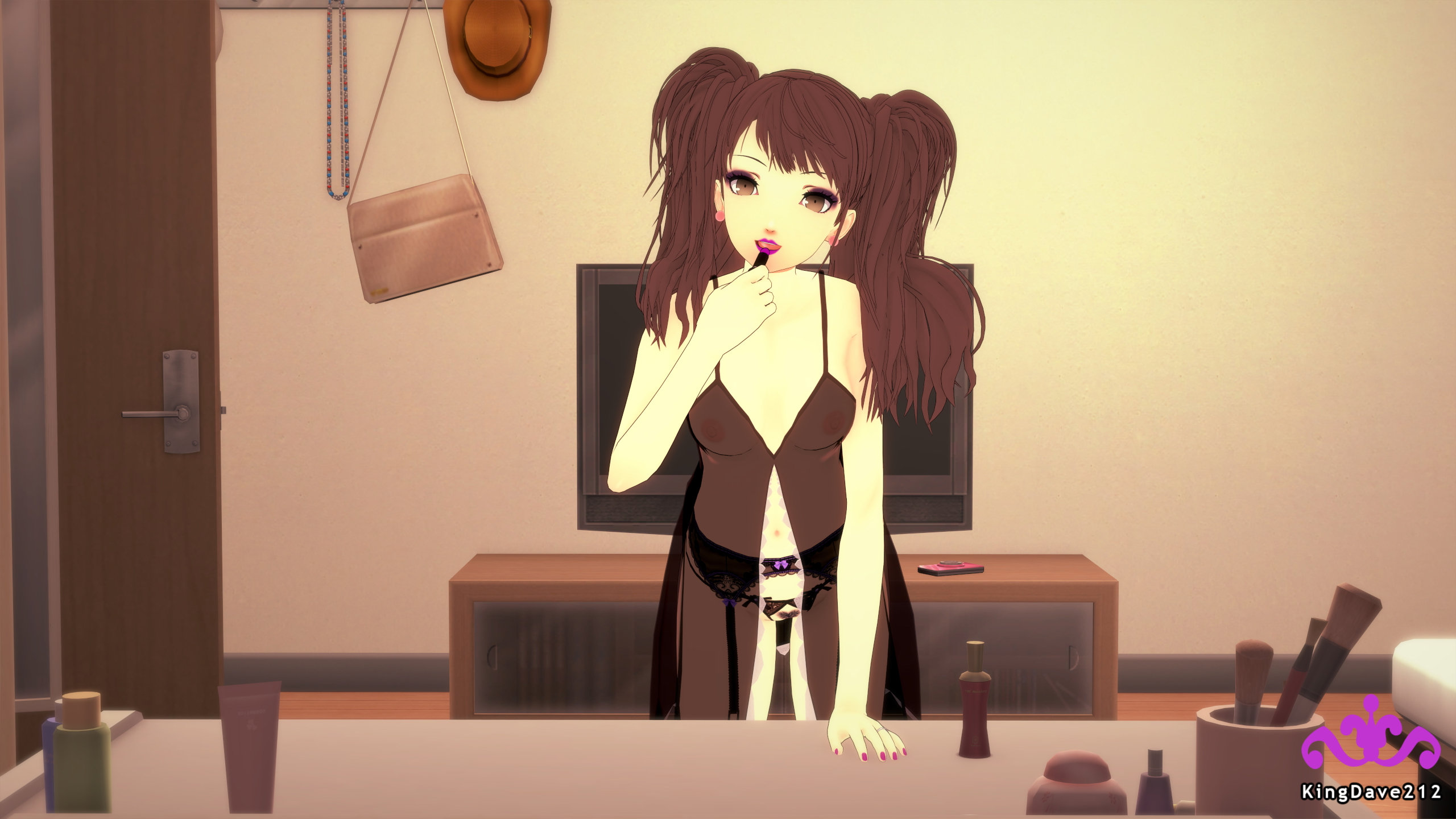 Rise Lipstick Application Persona Persona 4 Rise Kujikawa Lipstick Lingerie 5