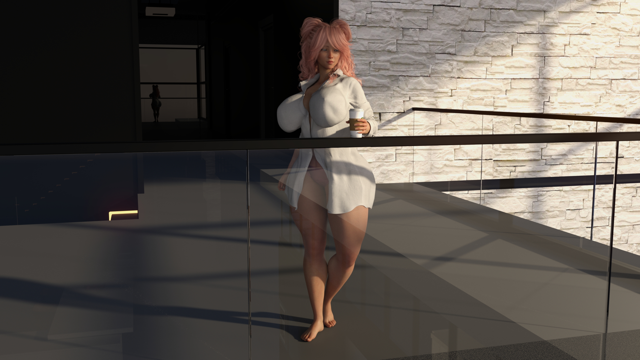 Rit Getting Up  Female Morning No Panties
