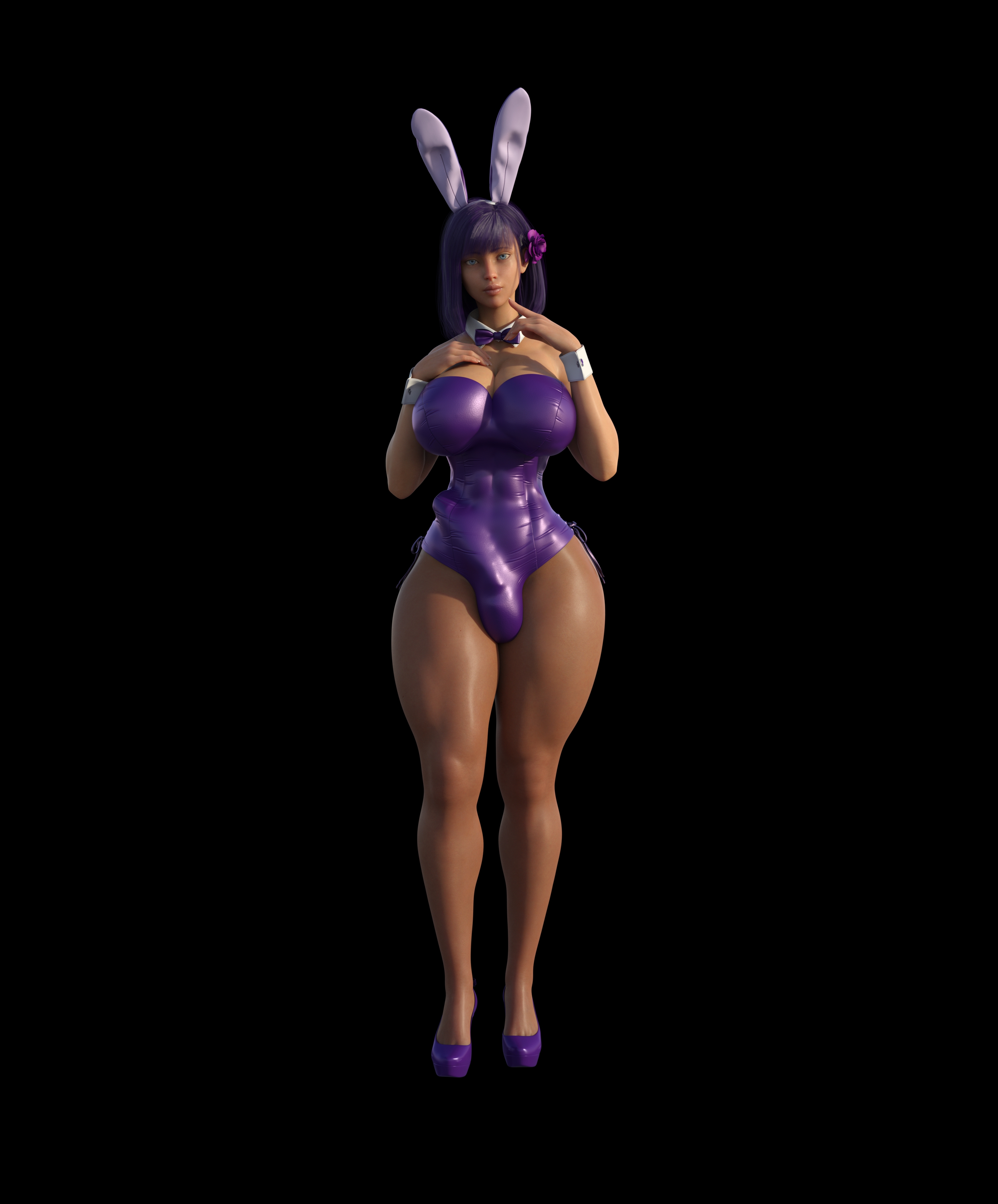 Natt In A Bunny Suit  Bunny Suit Bunny Ears Clothed High Heels Futanari