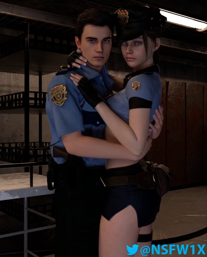 Claire and Leon Claire Redfield Leon Kennedy Resident Evil 
