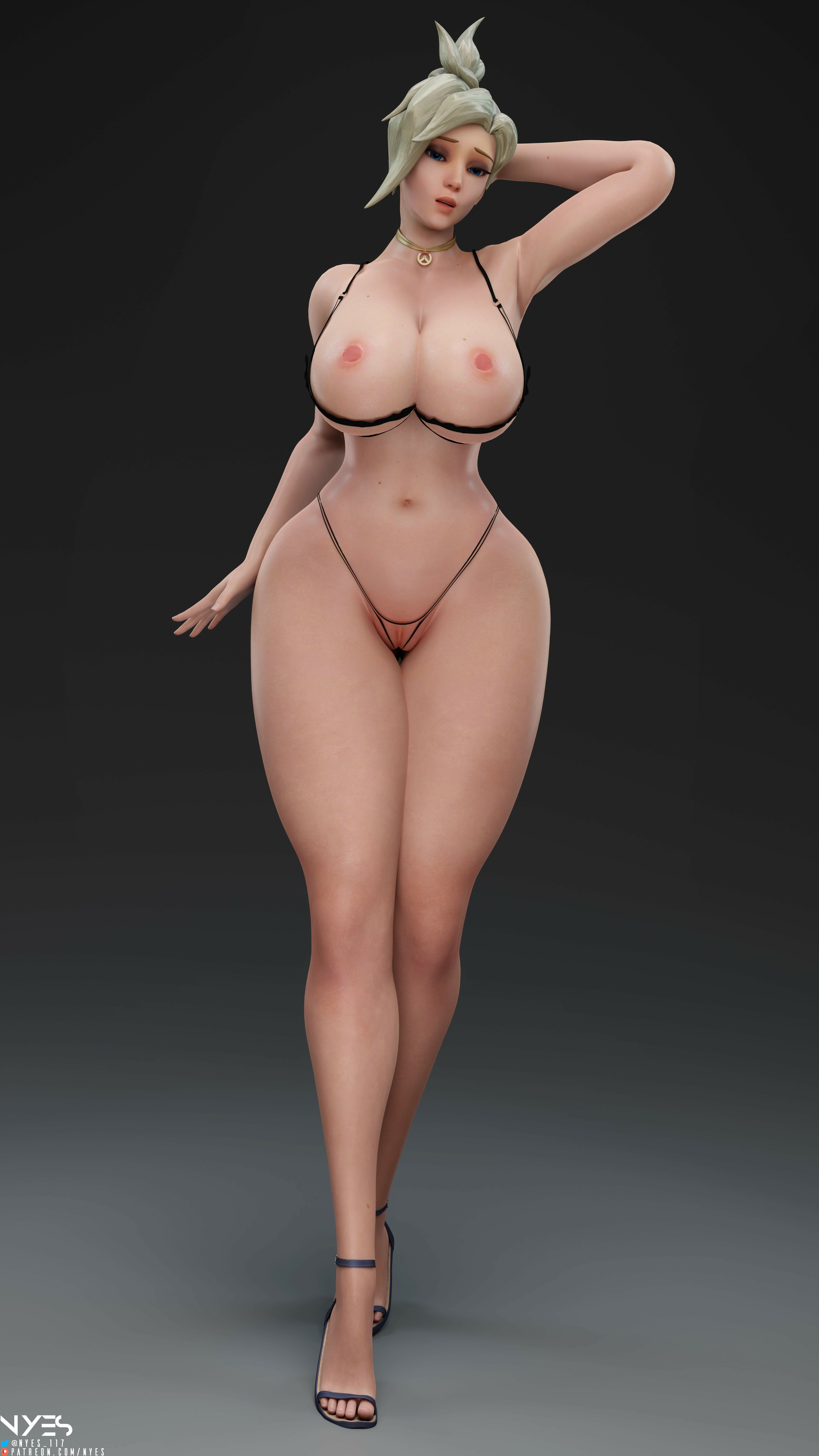 Mercy (8K) Mercy Overwatch Partially_clothed Big Tits Thick Thighs See Through Big Ass Pose Lingerie 3d Porn Pinup