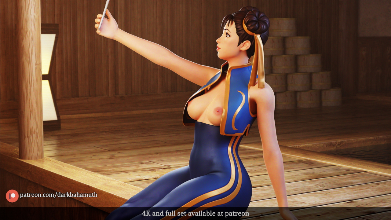Chun Li takes a selfie. Chun Li Fortnite Street Fighter 