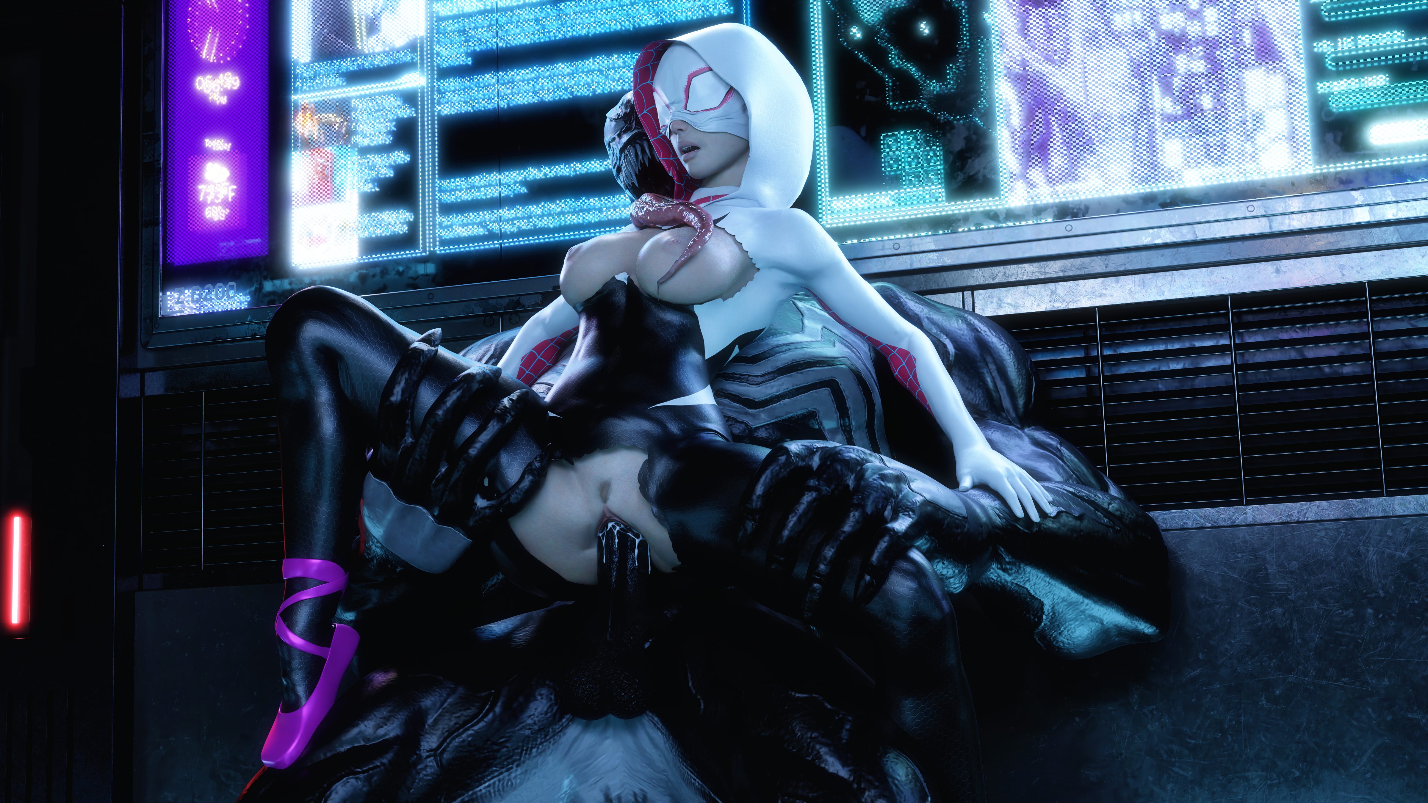 Venom ed Venom Spider-man Spidergwen Marvel 3dnsfw Nsfw Cum Big Tits Vaginal
