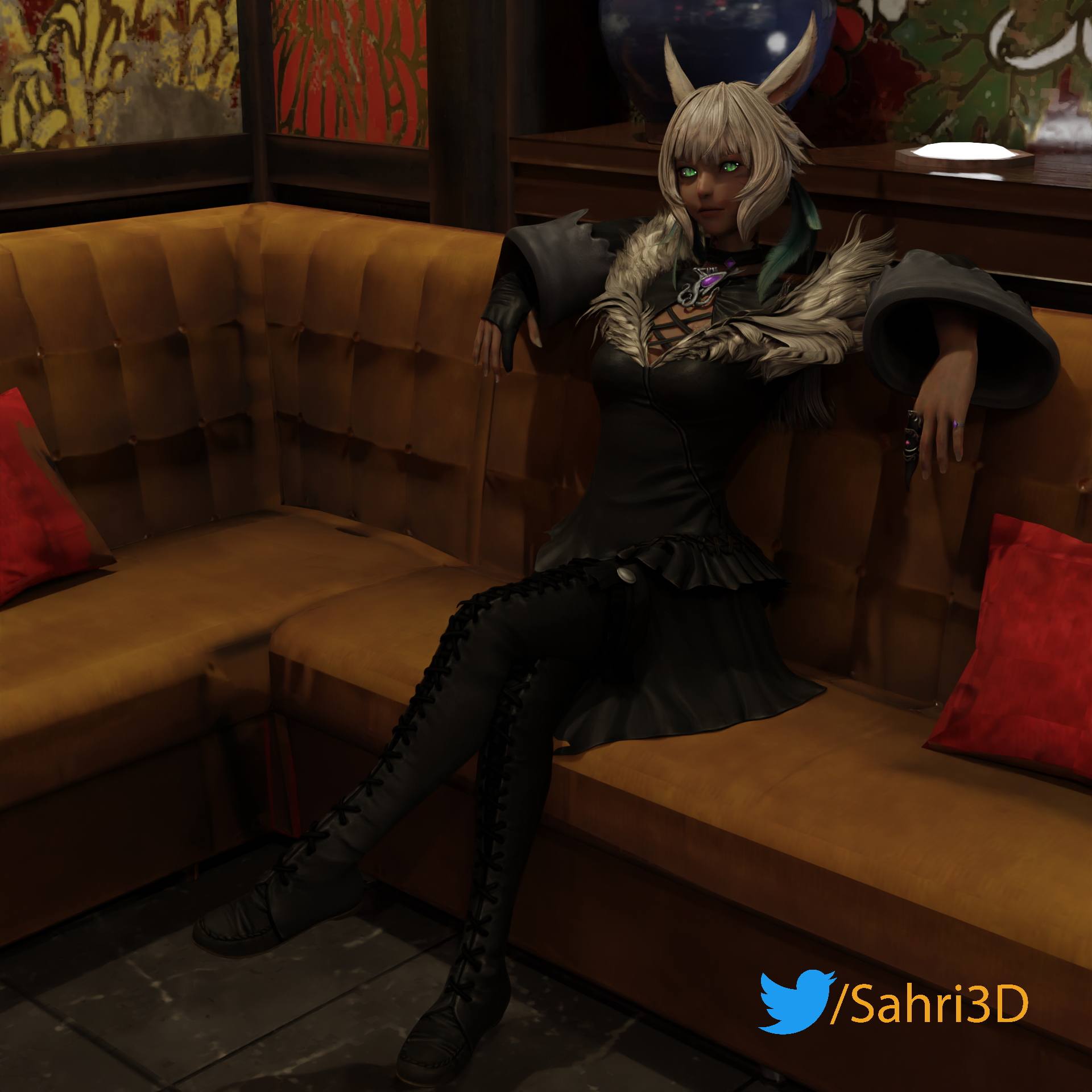 Y shtola in the bar Final Fantasy XIV Yshtola Nude Naked 3d Porn