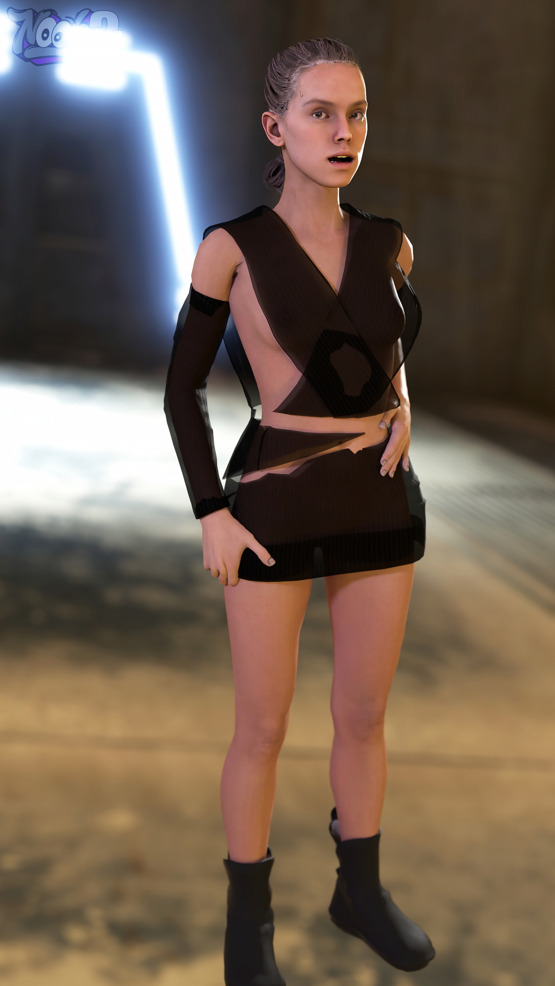 Rey Rey Star Wars Skirt See Through Small Boobs