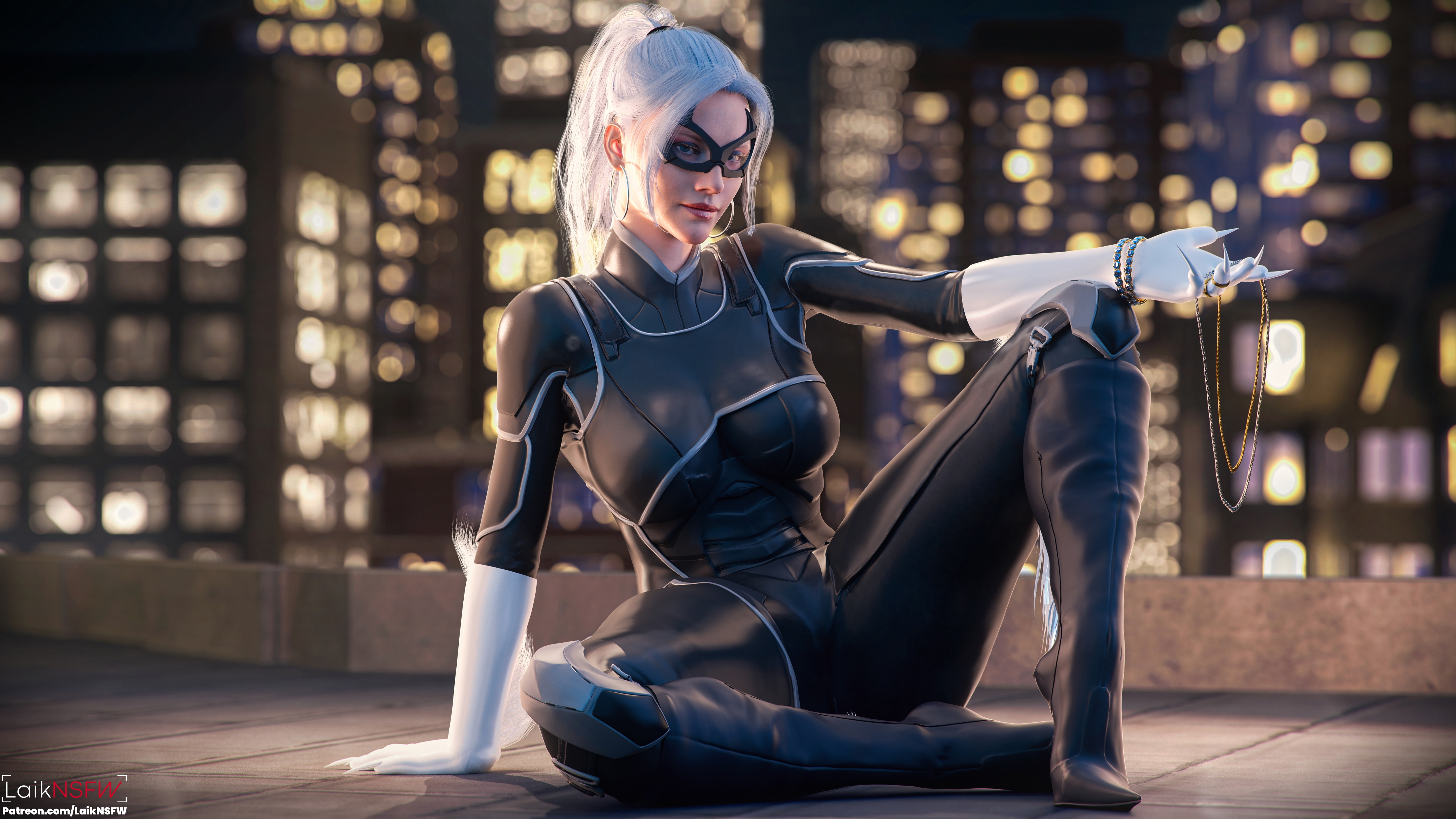 Black Cat - LaikNSFW Black Cat Marvel 3d Porn Latex Latex Suit Comic