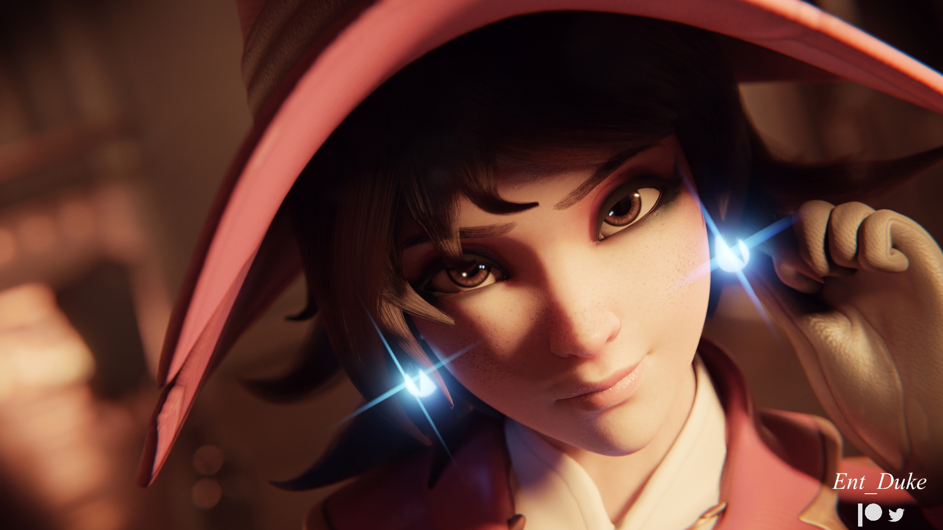 Witch Kiriko Tease~ Overwatch Kiriko 3d Porn Videogame Nsfw Nude Pose Posing Natural Boobs Natural Tits Tease Teasing Witch
