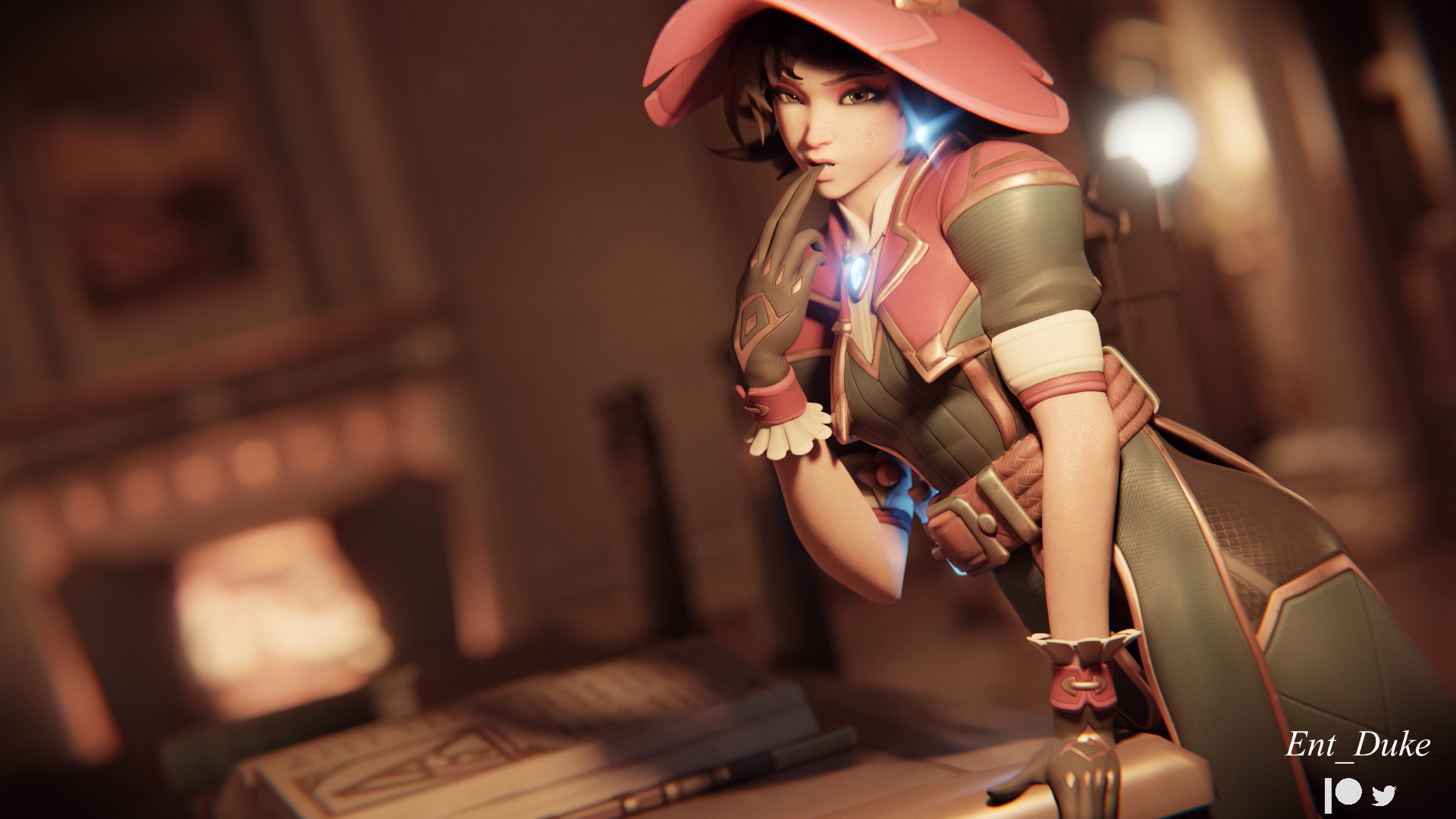 Witch Kiriko Tease~ Overwatch Kiriko 3d Porn Videogame Nsfw Nude Pose Posing Natural Boobs Natural Tits Tease Teasing Witch 2