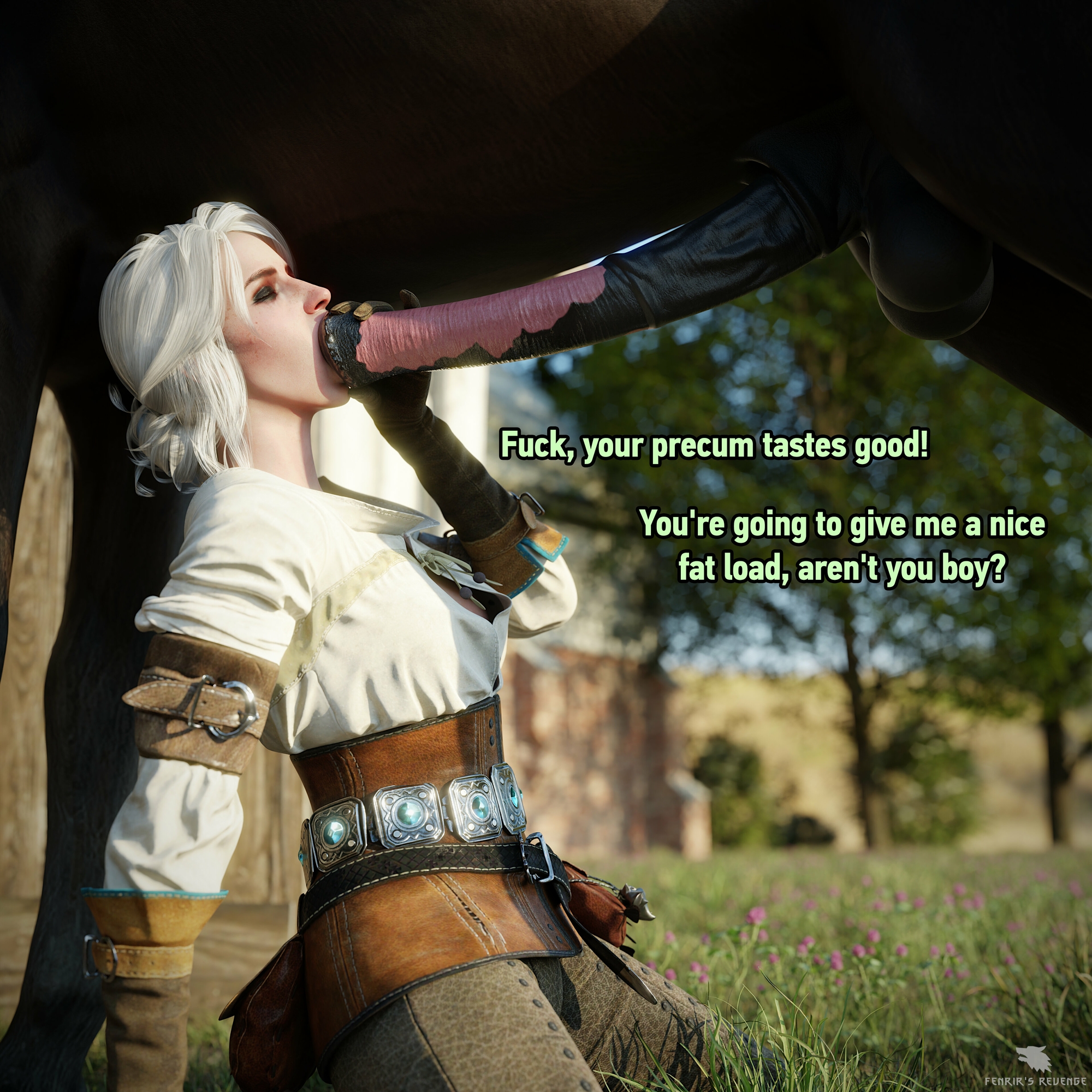 Busted Ciri (The Witcher) The Witcher Horse Horsecock Blowjob Deep throat 3