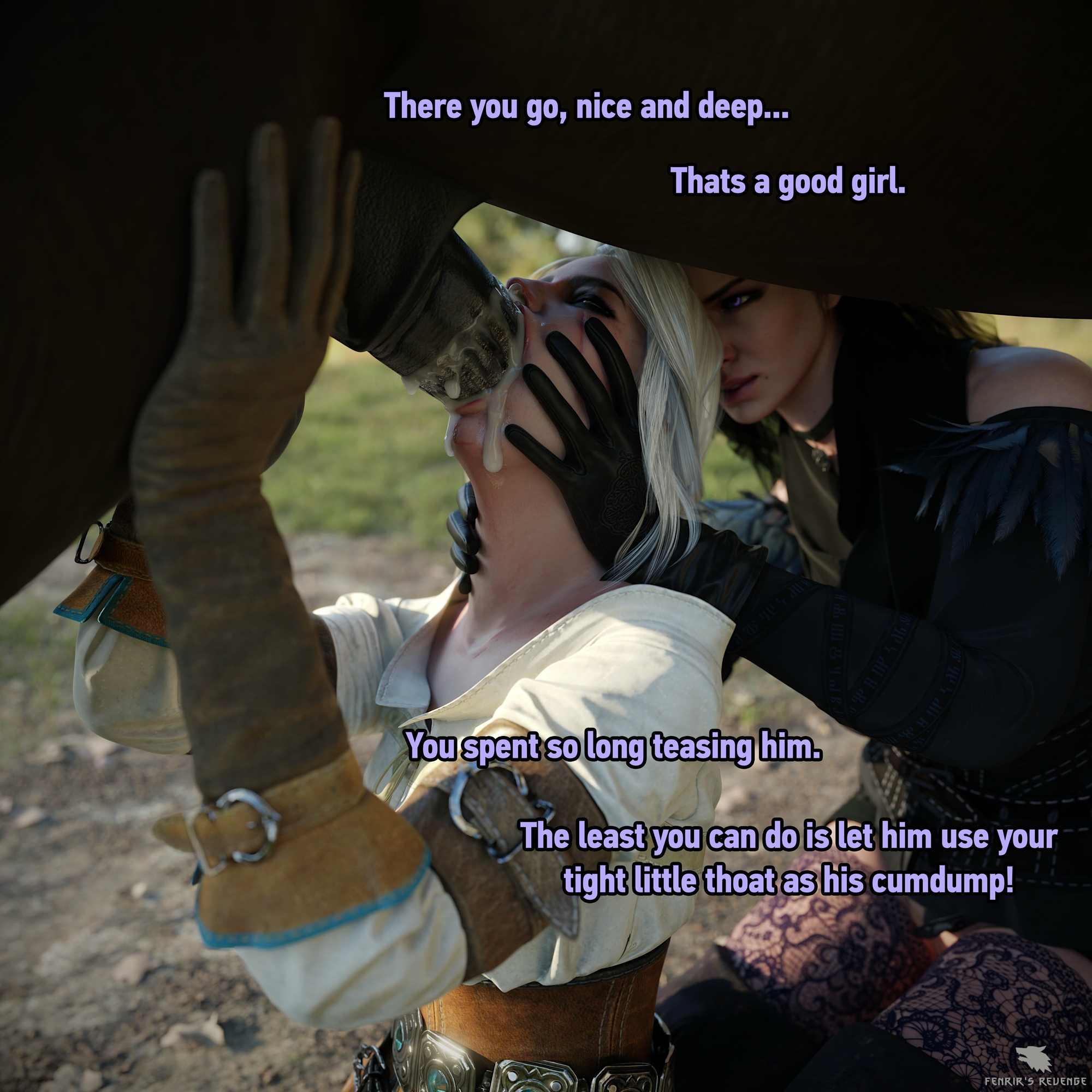 Busted Ciri (The Witcher) The Witcher Horse Horsecock Blowjob Deep throat 4