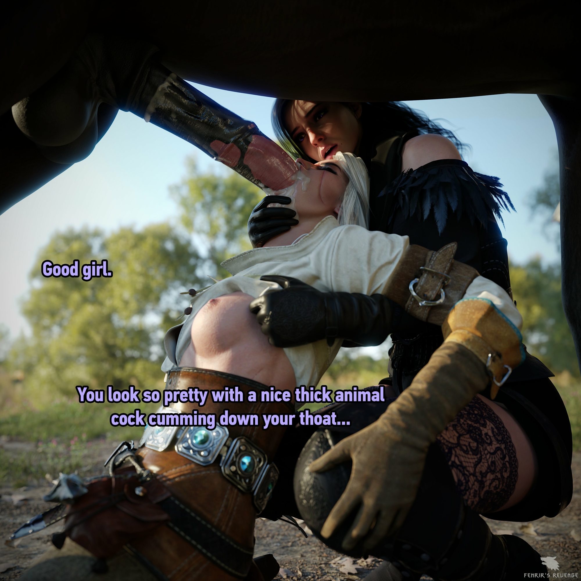 Busted Ciri (The Witcher) The Witcher Horse Horsecock Blowjob Deep throat 6