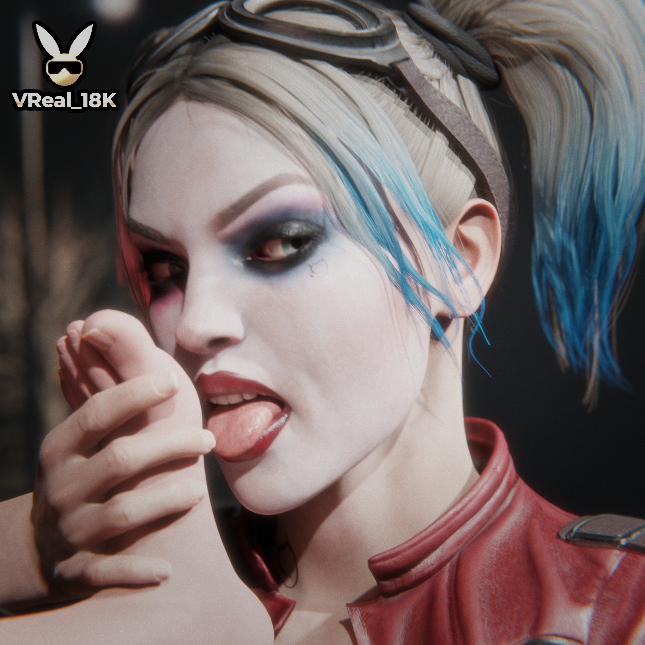 Harley Quinn being licking a foot?!? Go figure!