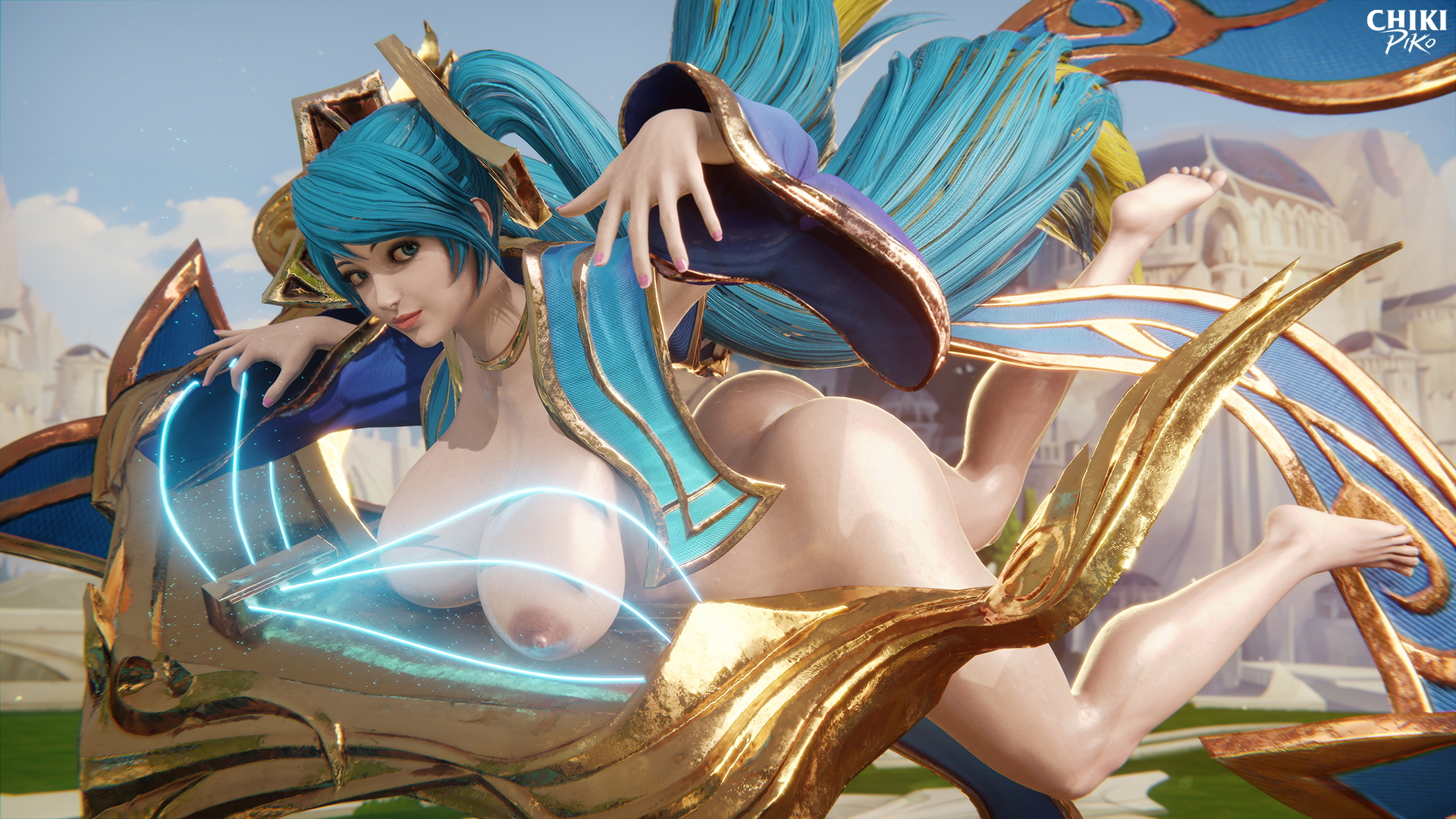 Sona in Demacia League Of Legends Sona Legs Boobs Big Tits Big Ass Big Booty Stripper Rule34 Rule 34