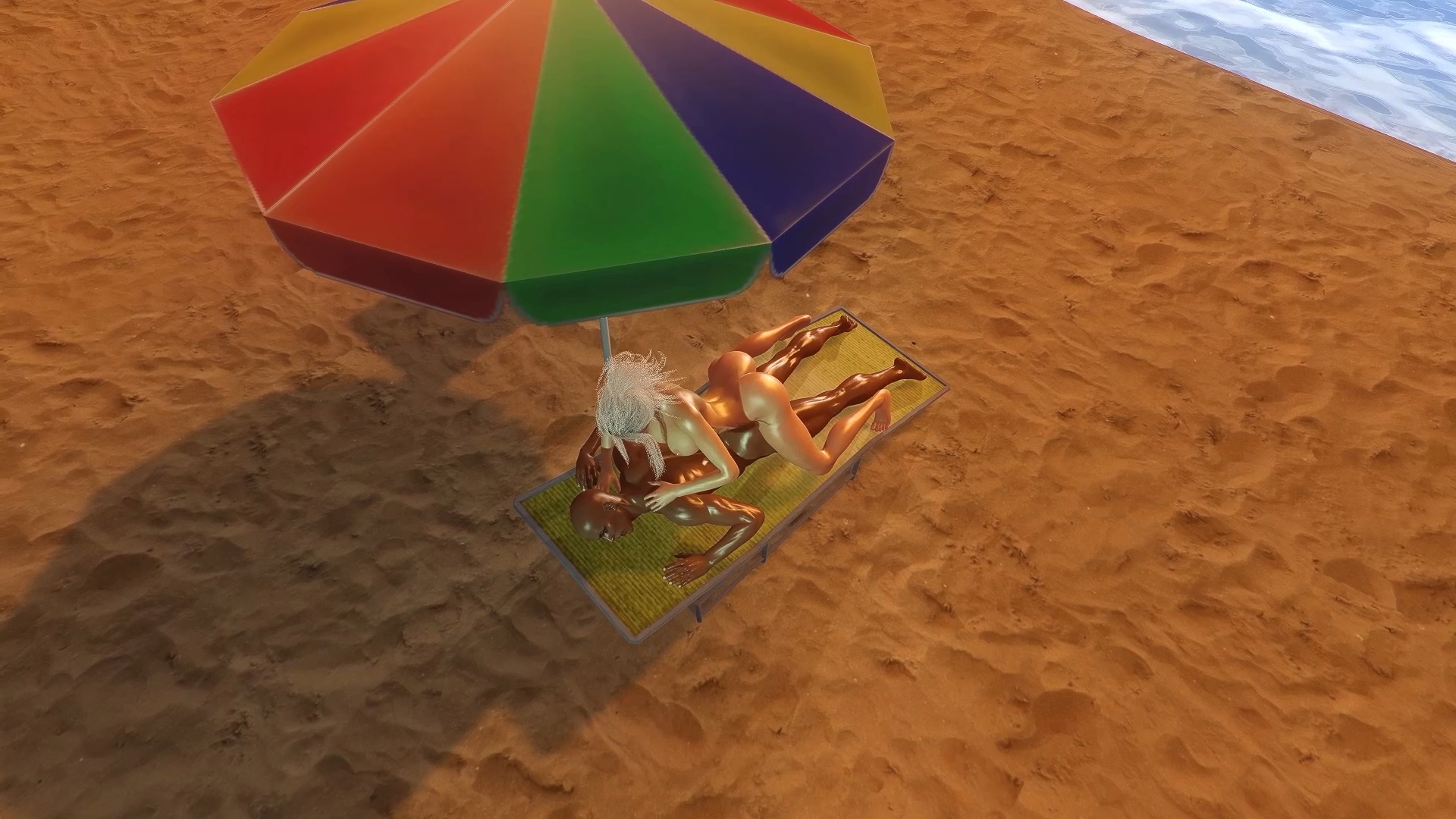 Sex on the beach  Anal Anal Penetration Massage In Public Beach Futa On Male Futanari 3