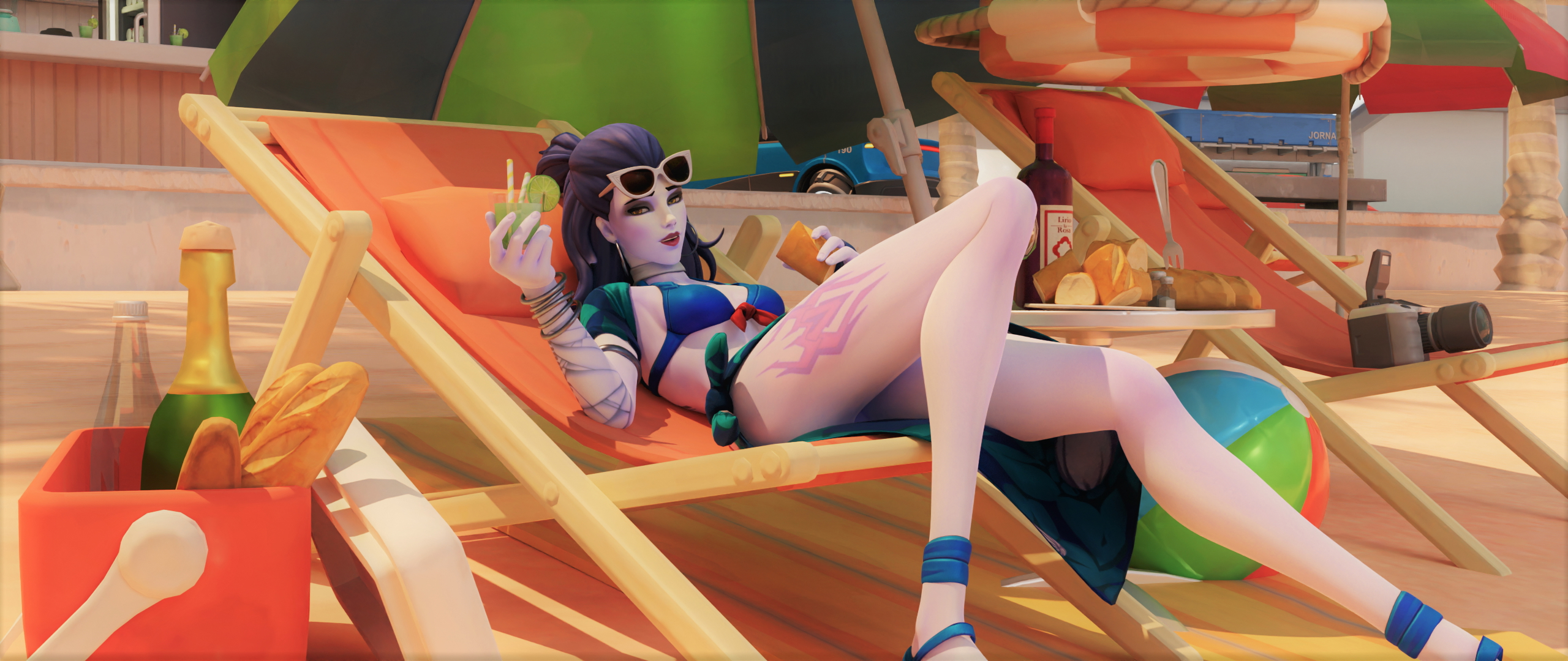 asdfdsdfzxcvszxf Overwatch Widowmaker Cote D Azur Widowmaker Beach Sfw