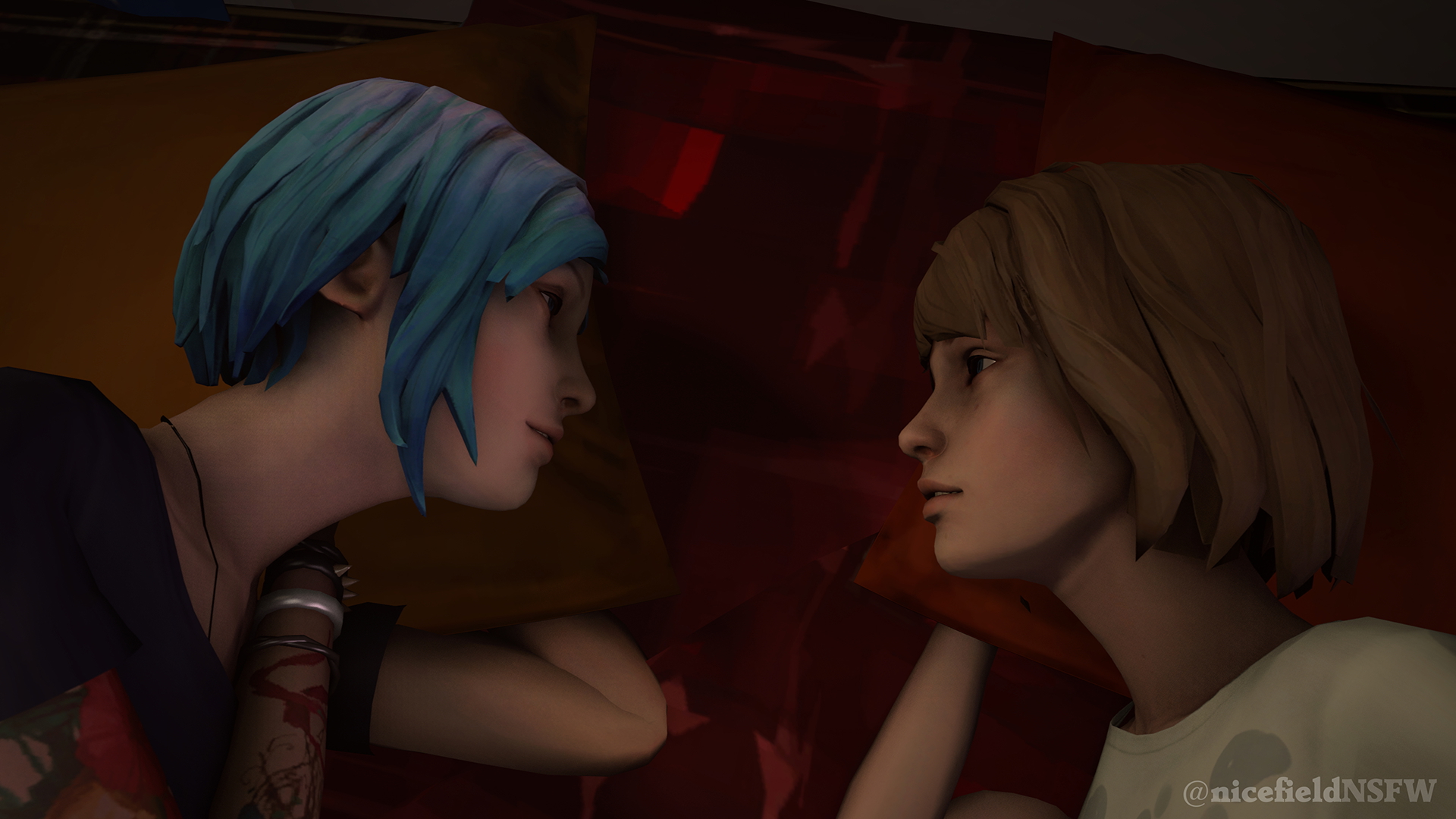 The First Kiss screenshot album Life Is Strange Max Caulfield Chloe Price Pricefield Rule 34 Teen Lesbian Petite Blue Hair Tattoo Kissing Orgasm Source Filmmaker 2