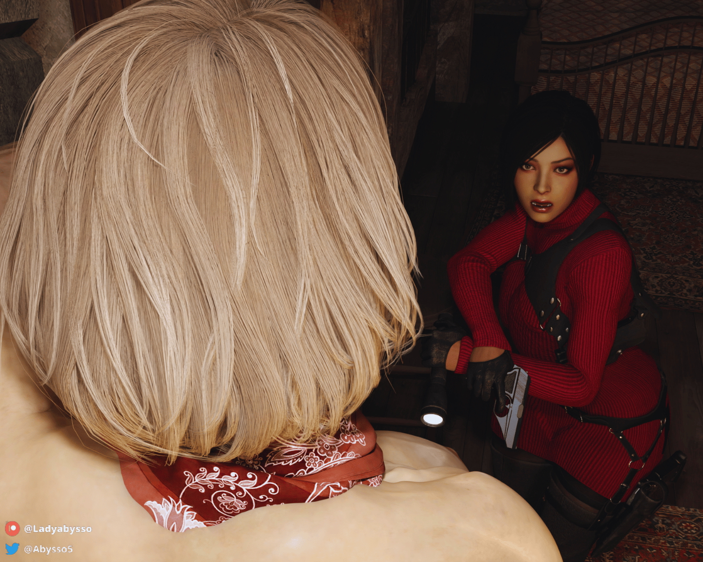 ADA WONG - BROKEN WAYS Ashley Graham Ada Wong Resident Evil Resident Evil 4 Remake Muscles Muscular Girl Futanari Dickgirl Futa 3