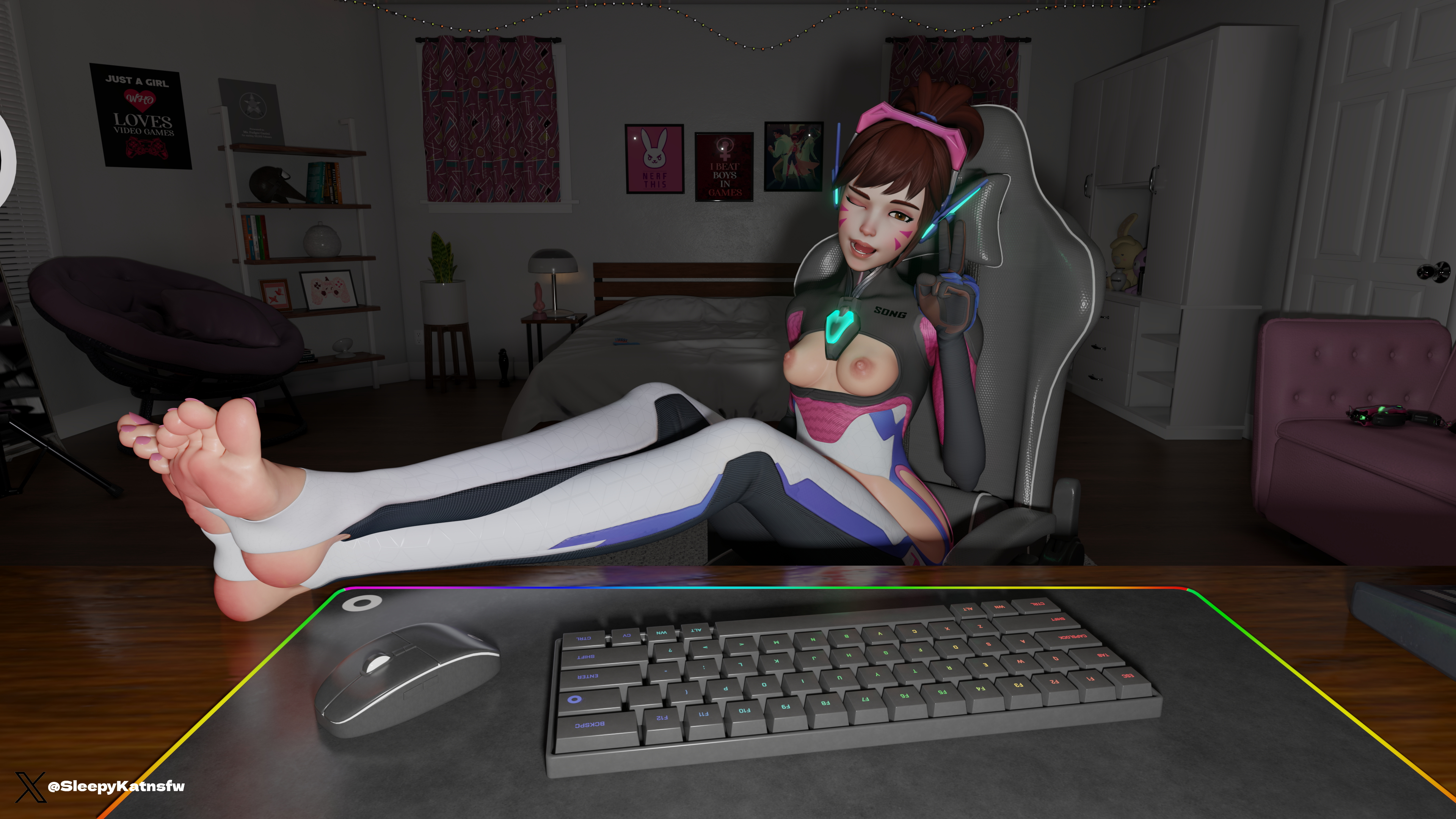 D.va stream time! D.va Dva (overwatch) Solo Feet Feet Fetish Foot Fetish Barefoot
