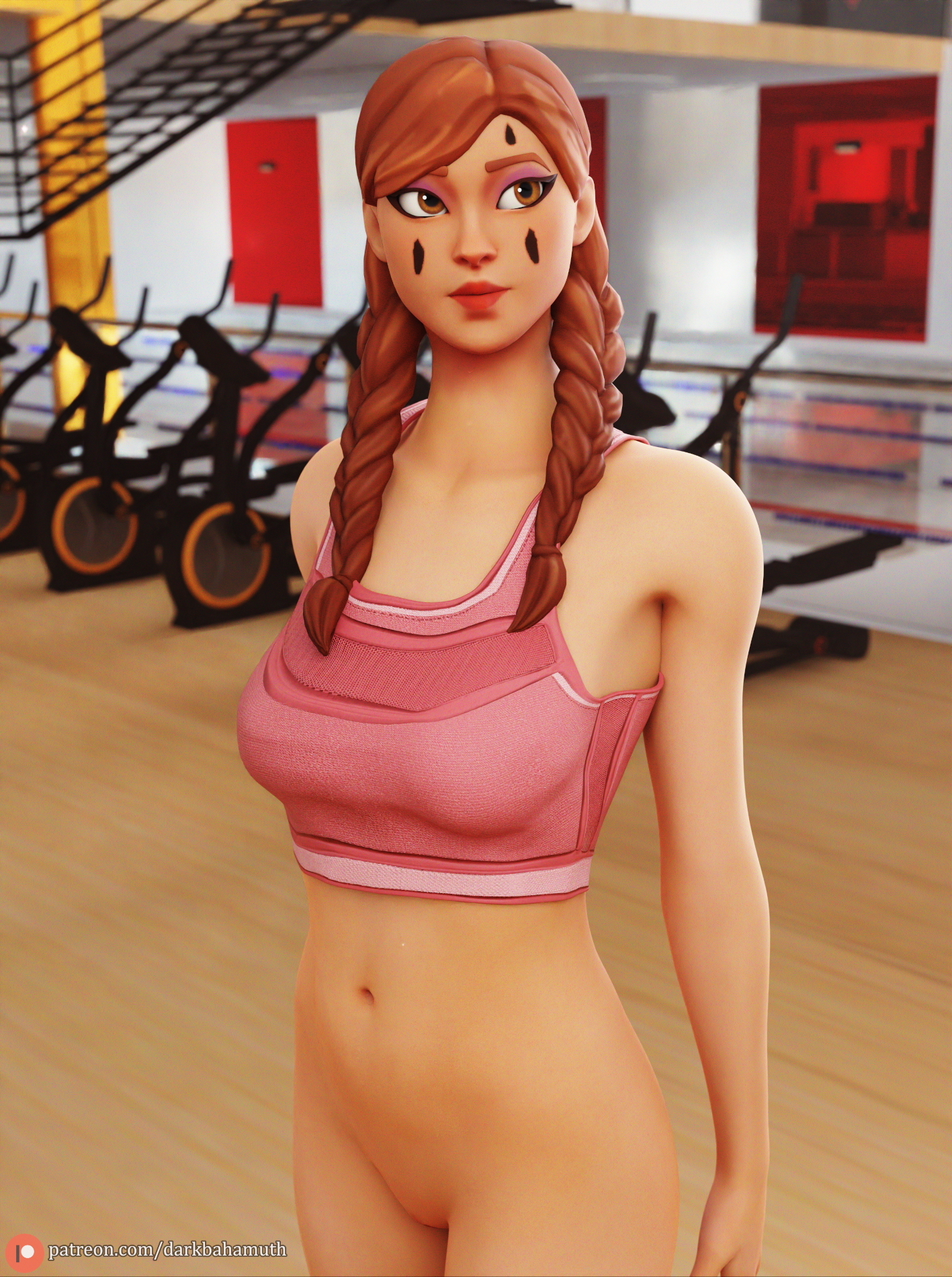 Aura at the gym. Aura (fortnite) Fortnite Pinup Gym