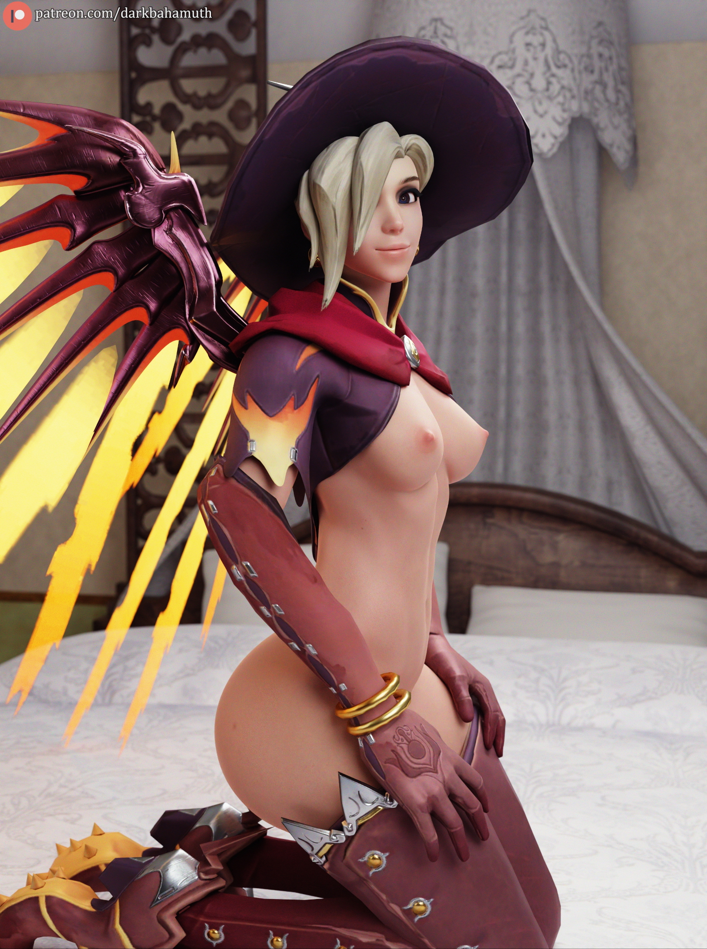 Mercy pinup | Chosen by a patron! Mercy Overwatch Halloween