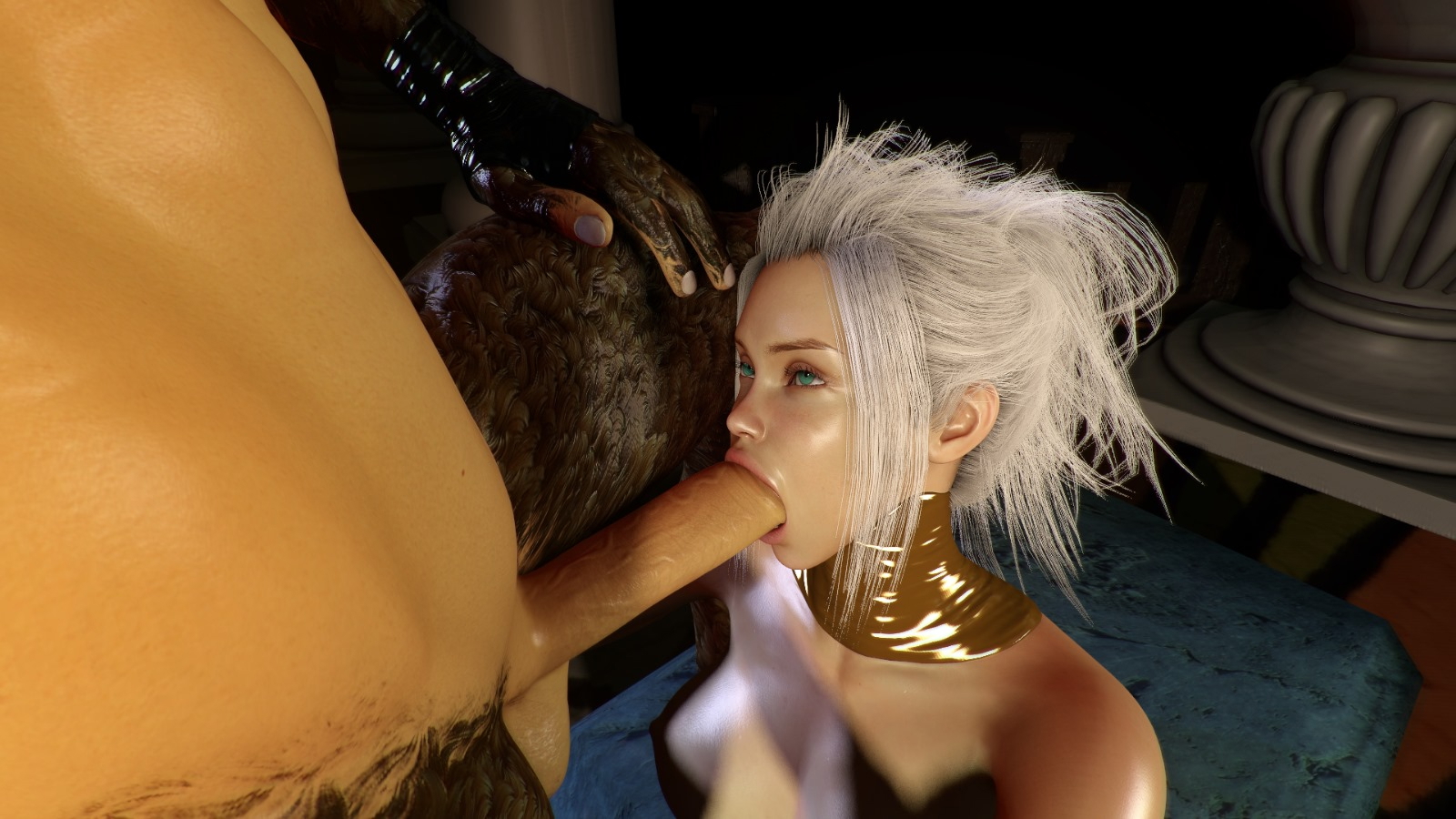 Work in progress  Whiskey Blowjob Creature Castle Wip Futa Futa On Male Futanari Male On Futa 4