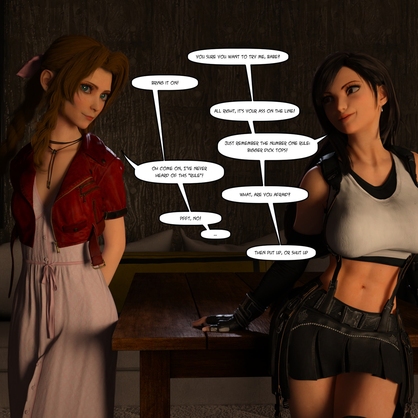 Final Fantasy Futa Final Fantasy Final Fantasy 7 Final Fantasy 7 Remake Aerith Gainsborough Tifa Lockhart Futa Futa On Futa