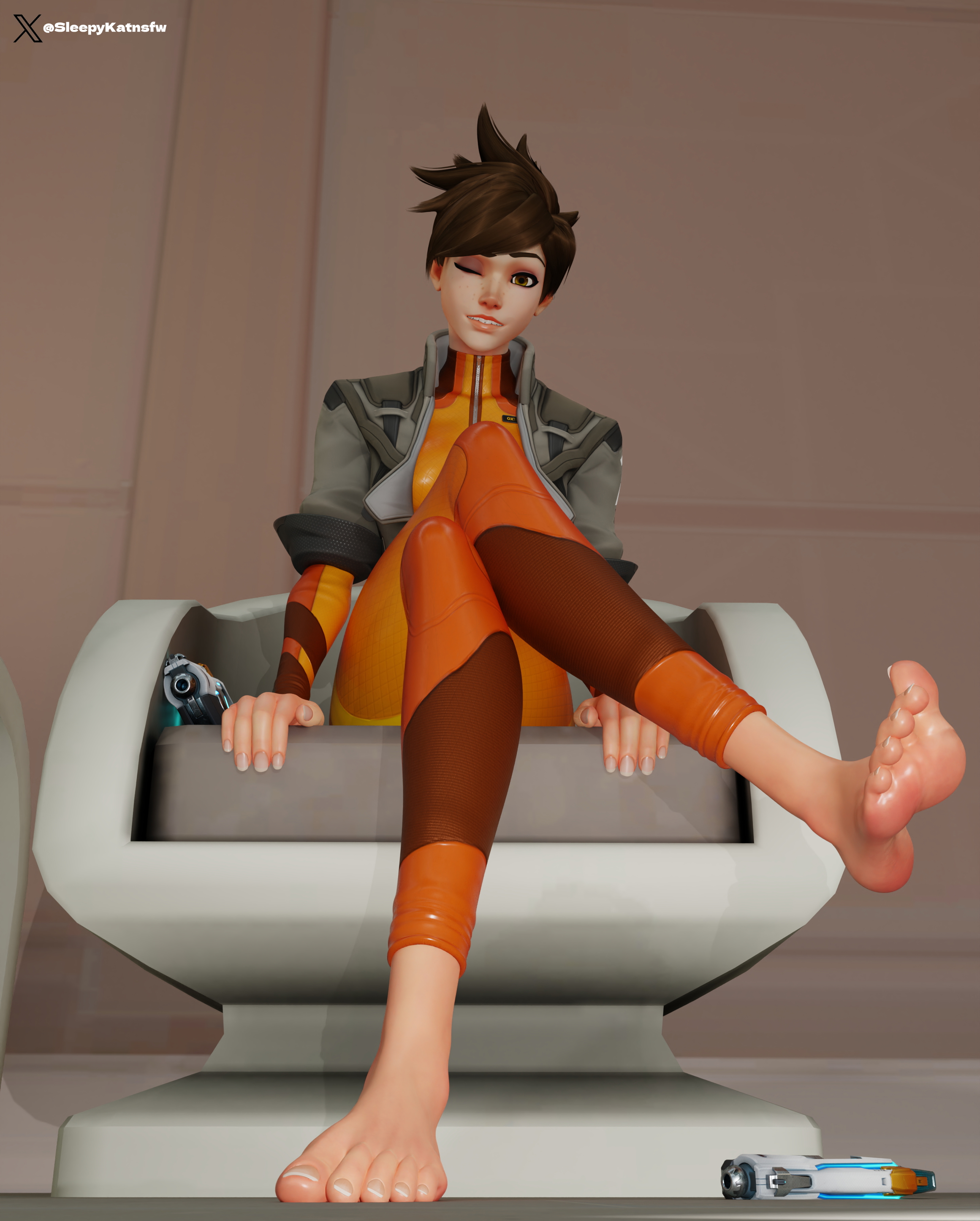 Tracer After battle feet Tracer Overwatch Overwatch 2 Blizzard 3d Porn 3d Girl Blender3d Feet Feet Fetish Barefoot Foot Fetish Foot Focus Solo Female Brown Hair Brown Eyes Long Legs