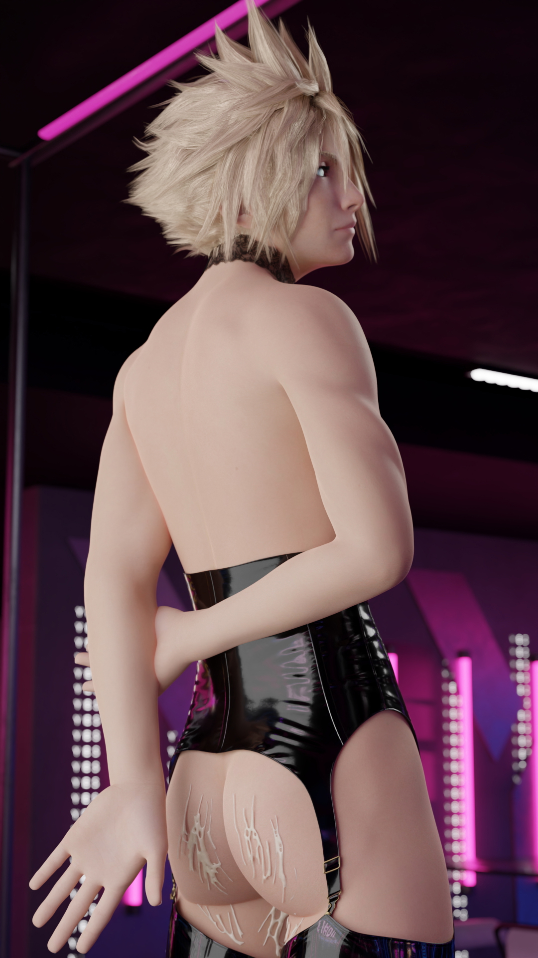 Cloud part time job at the strip club
