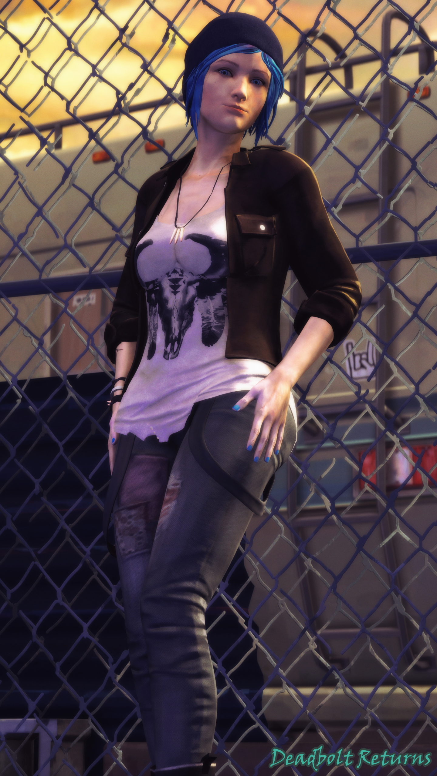 Chloe Price Back Alley Photoshoot Revisited Chloe Price Life Is Strange Sfm Source Filmmaker Blue Hair Photoshoot