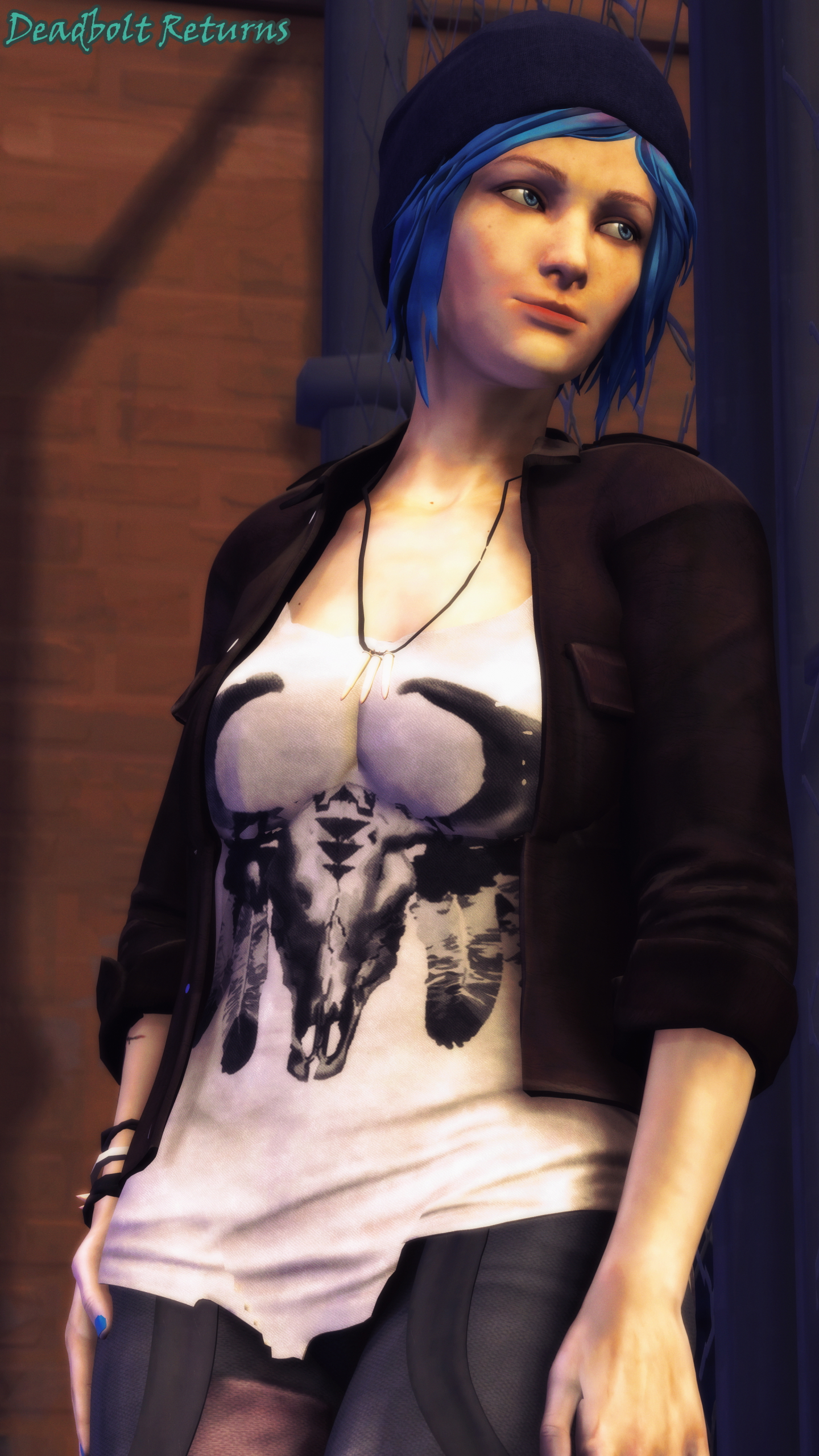 Chloe Price Back Alley Photoshoot Revisited Chloe Price Life Is Strange Sfm Source Filmmaker Blue Hair Photoshoot 2