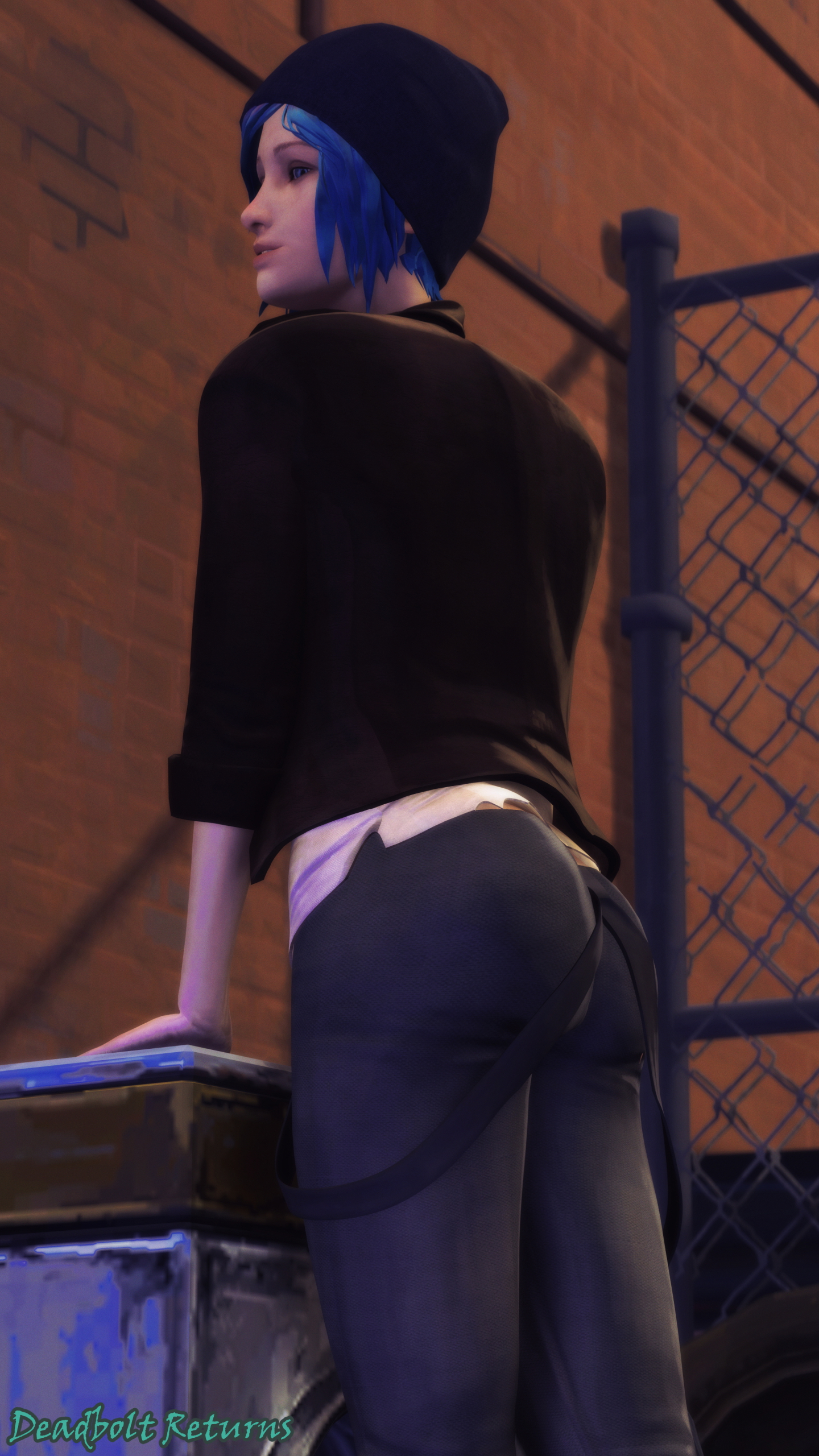 Chloe Price Back Alley Photoshoot Revisited Chloe Price Life Is Strange Sfm Source Filmmaker Blue Hair Photoshoot 3