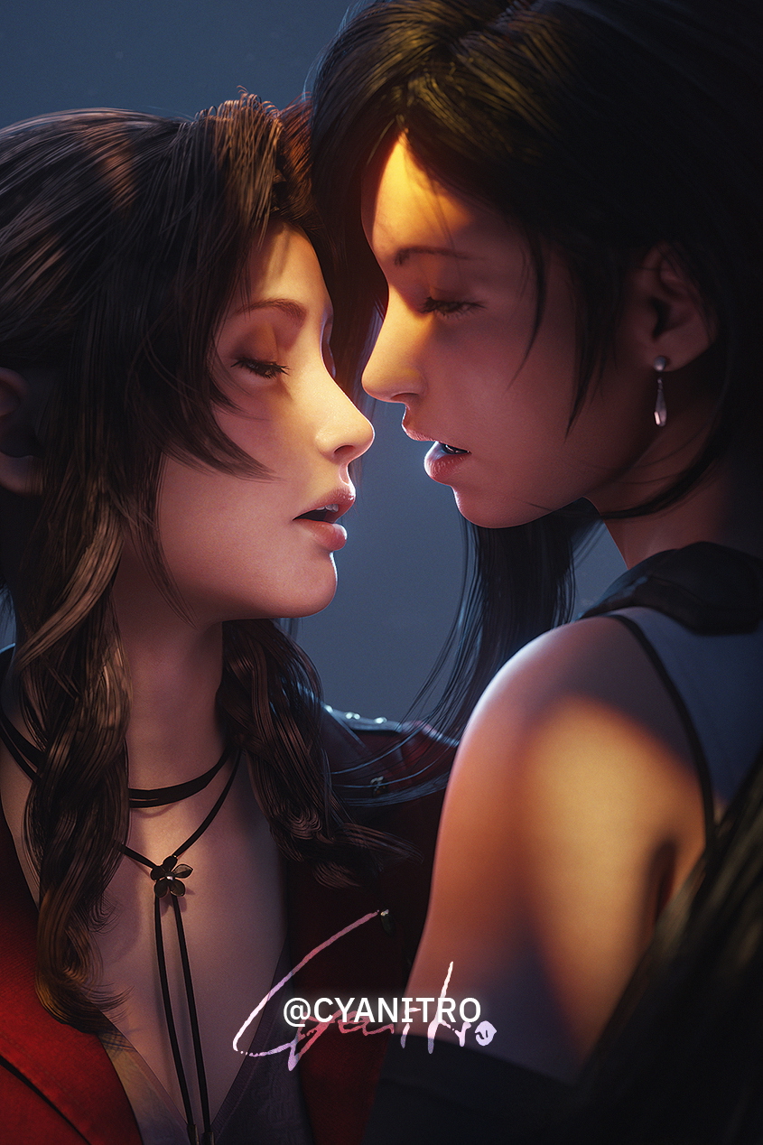 Aerith+Tifa sfw (close)