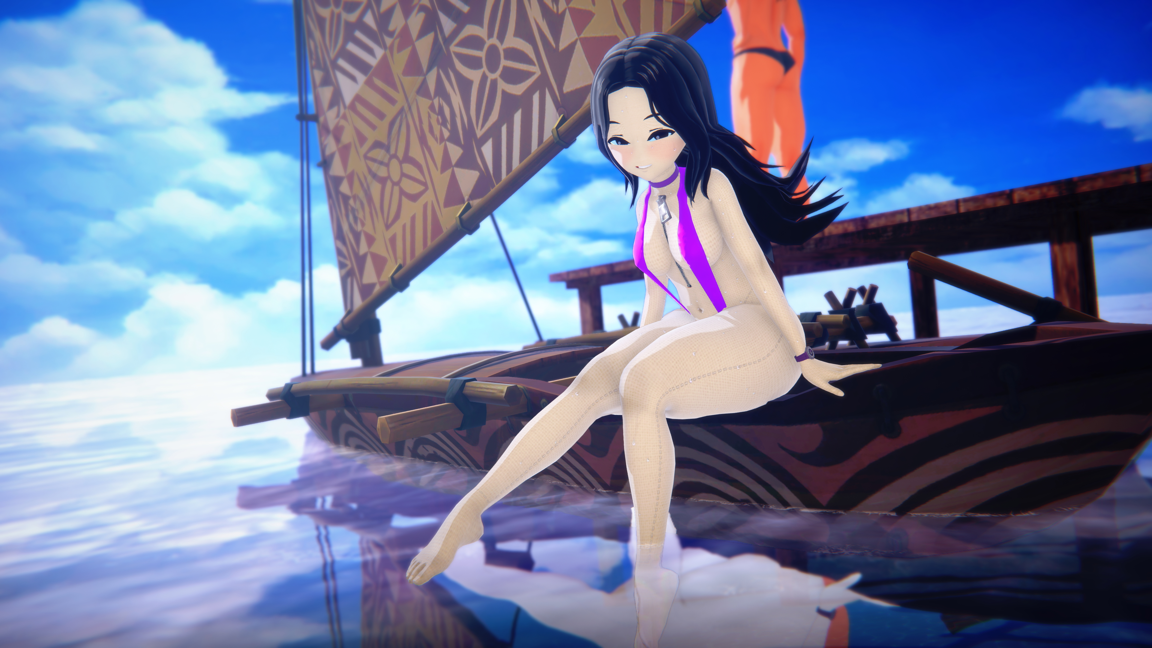 Lily s Vacation  Swimsuit Slingkini Non-nude Original Character Beach Ass Black Hair 3d Porn 1girl Tattoo 5