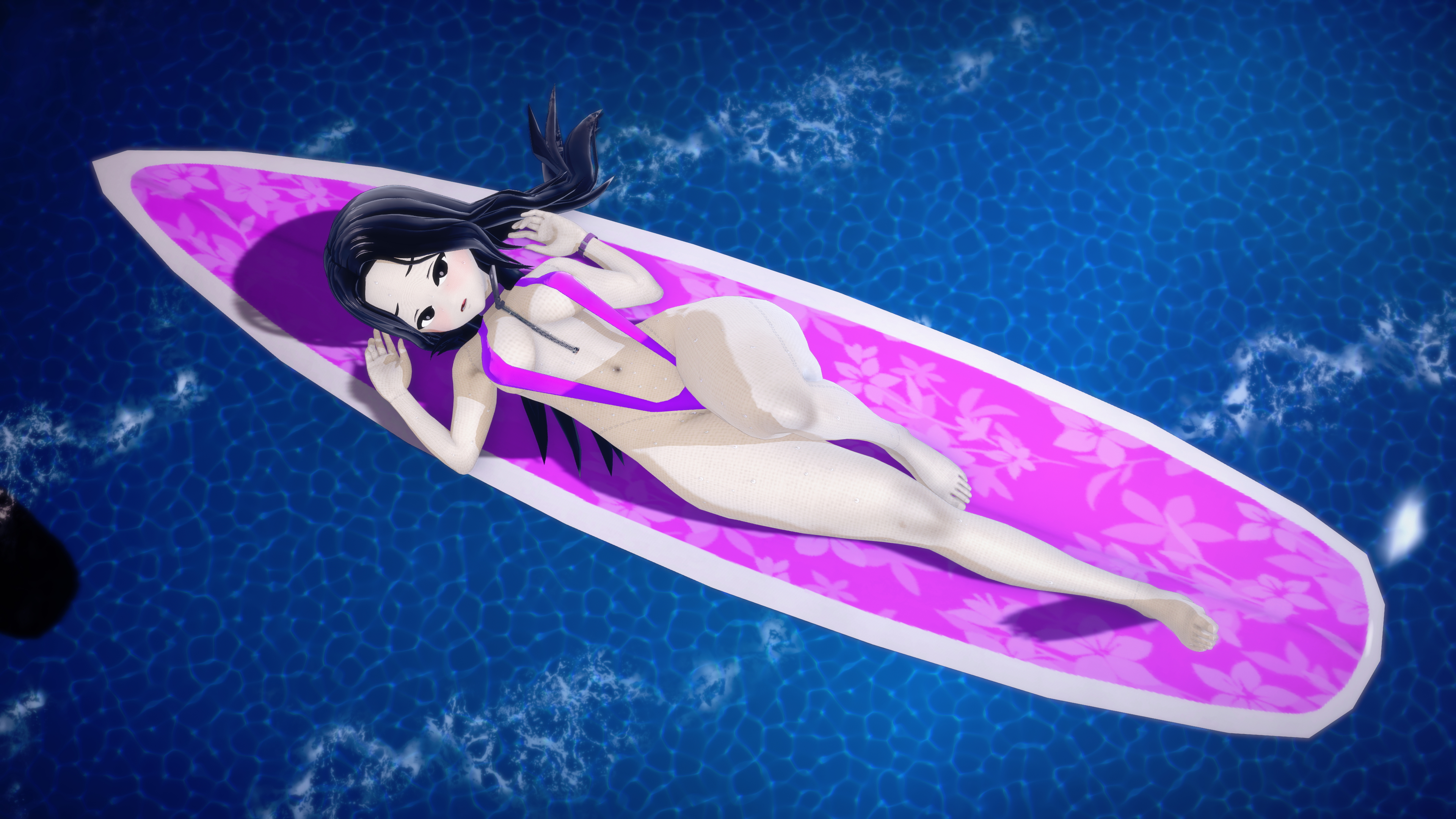 Lily s Vacation  Swimsuit Slingkini Non-nude Original Character Beach Ass Black Hair 3d Porn 1girl Tattoo 6