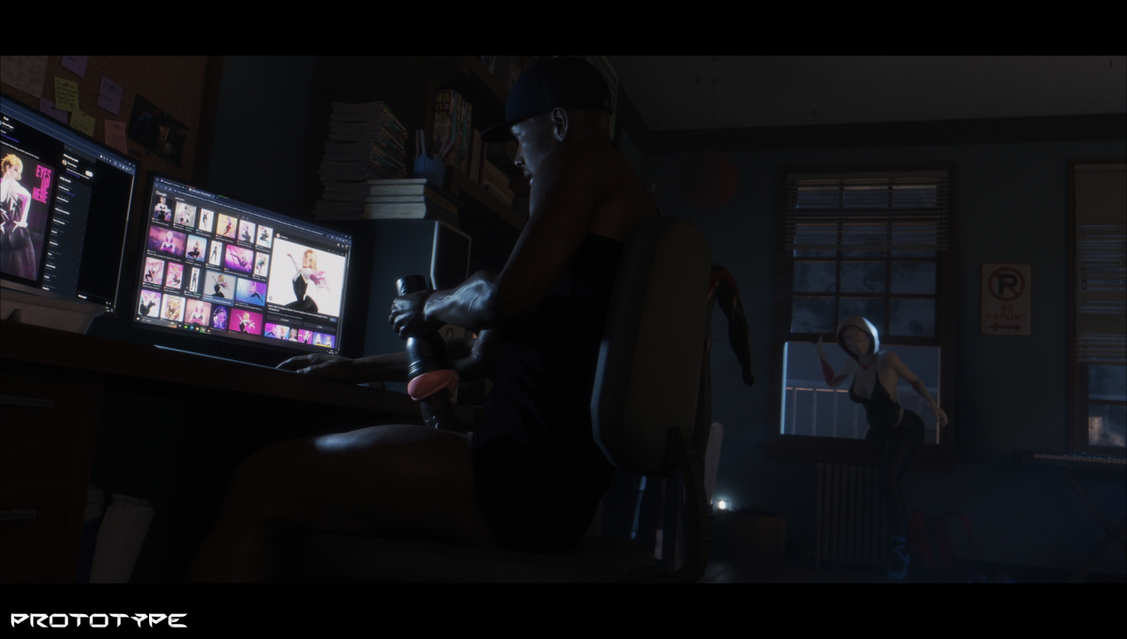 miles & gwen Spidergwen Gwen Stacy Miles Morales 
