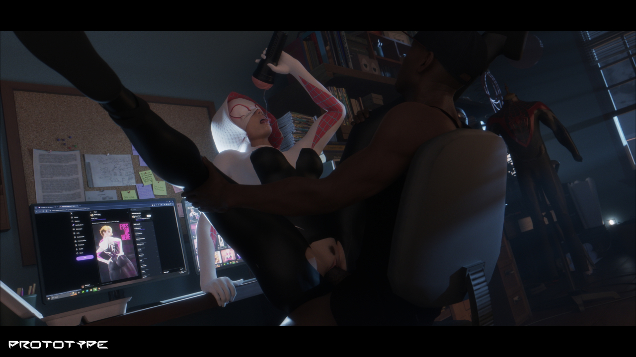 miles & gwen Spidergwen Gwen Stacy Miles Morales  2